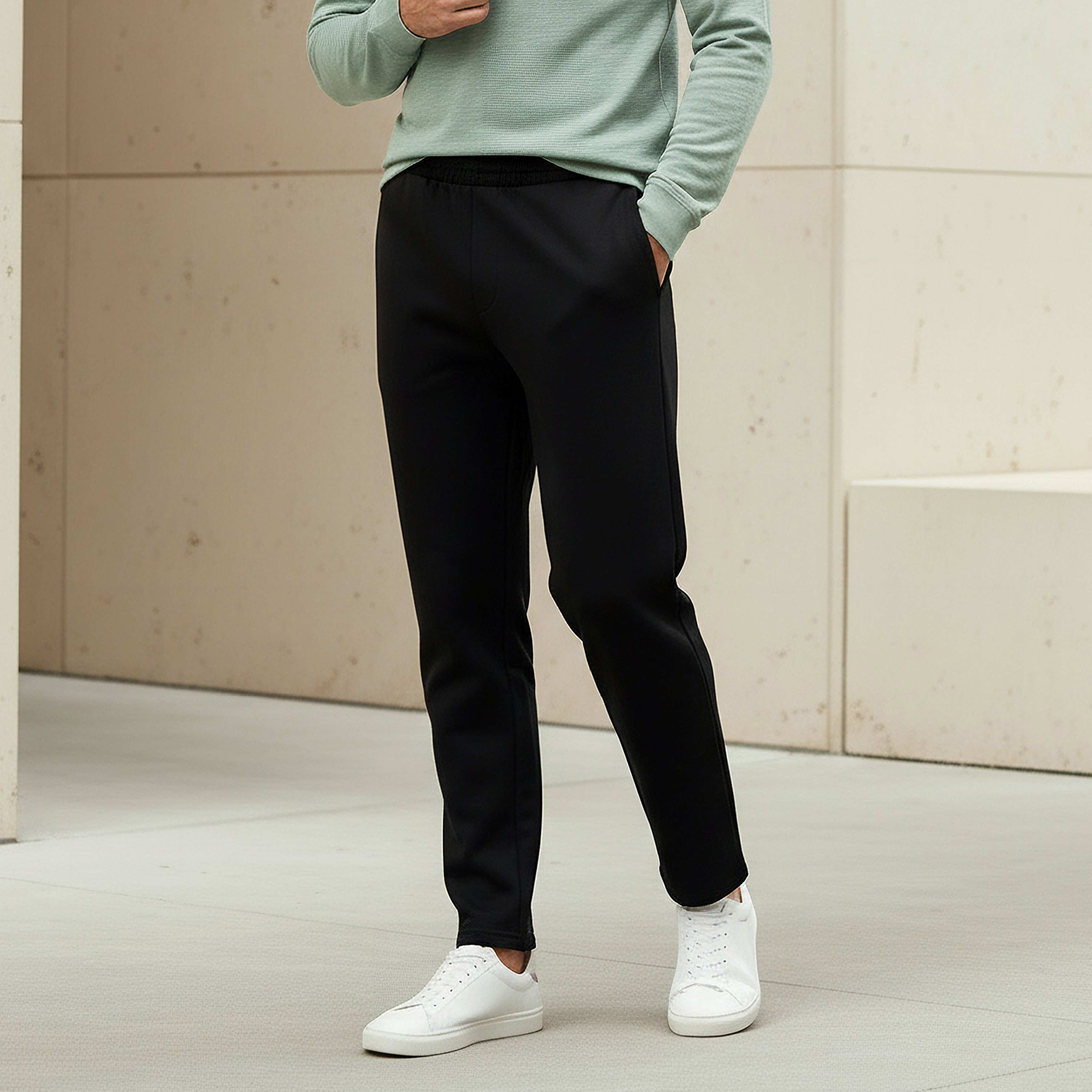 Men Regular Fit Joggers with Pockets-men-clothing-bottoms-joggers-image-1