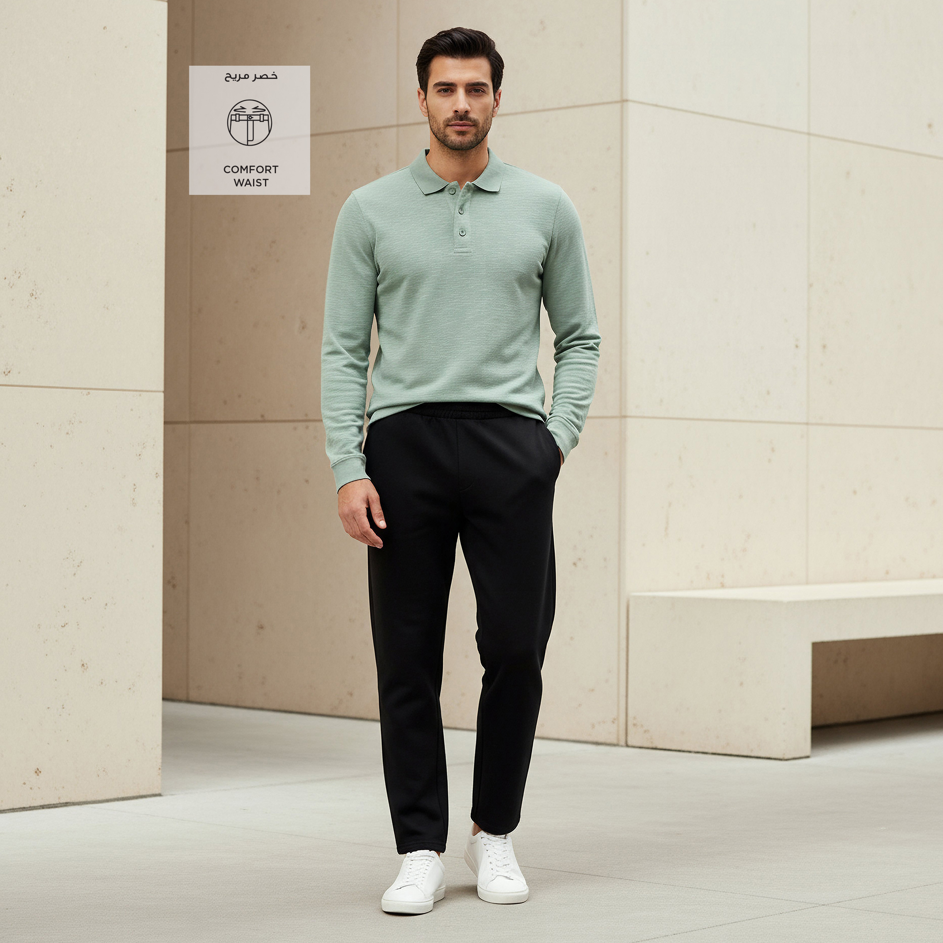Men Regular Fit Joggers with Pockets-men-clothing-bottoms-joggers-image-2