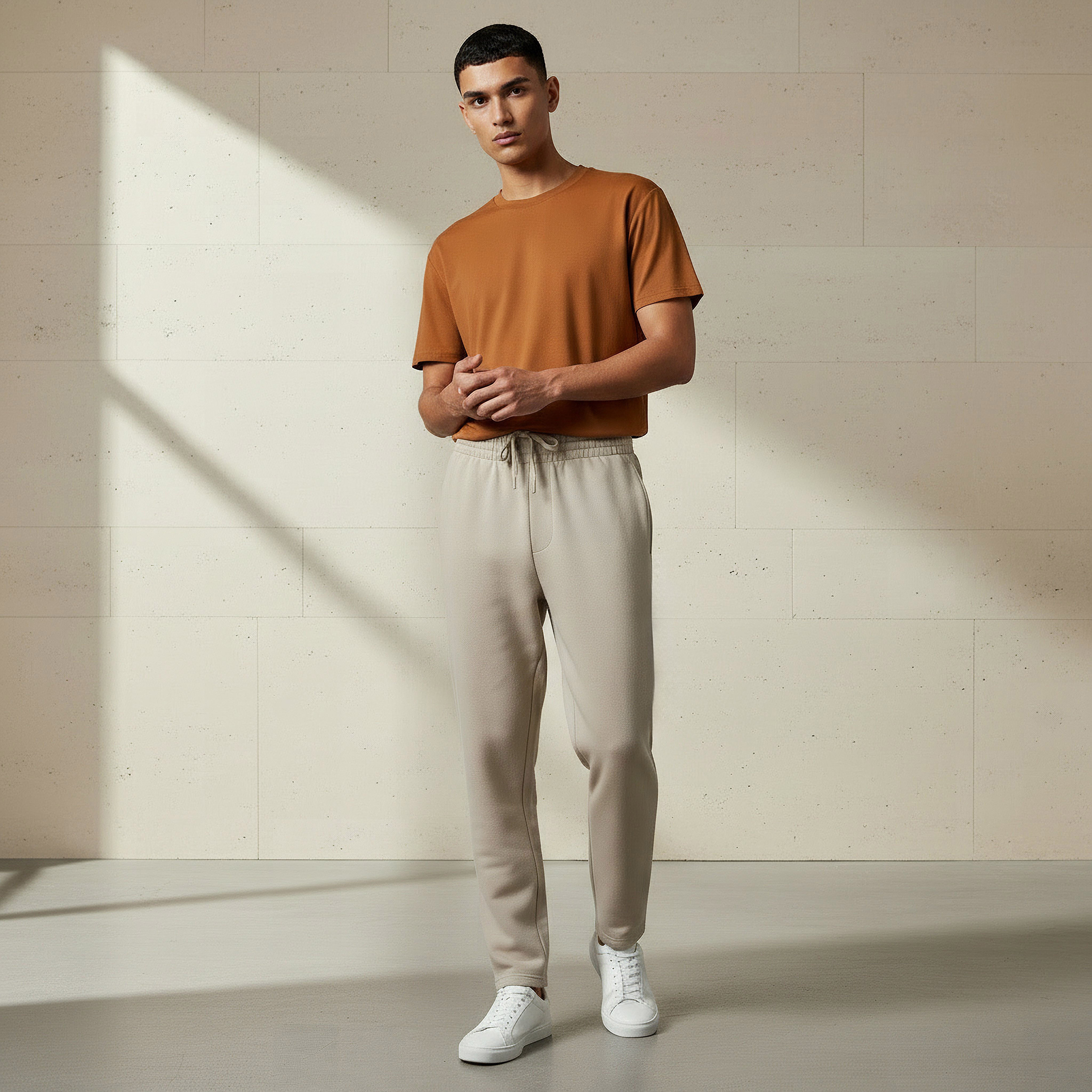 Men Regular Fit Joggers with Pockets-men-clothing-bottoms-joggers-image-2
