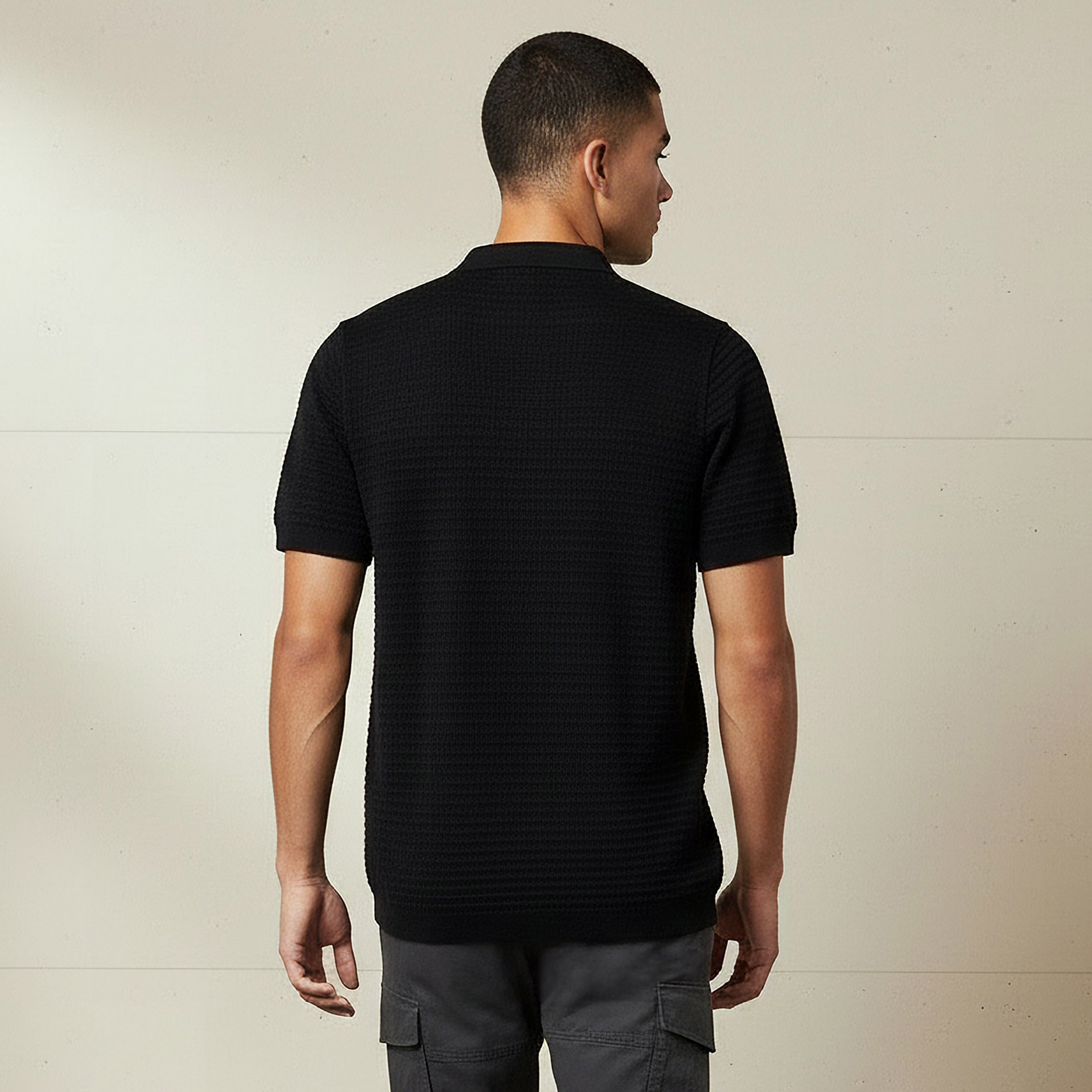 Men Short Sleeves Textured Polo T-shirt-men-clothing-tshirtsandpolos-polos-image-3