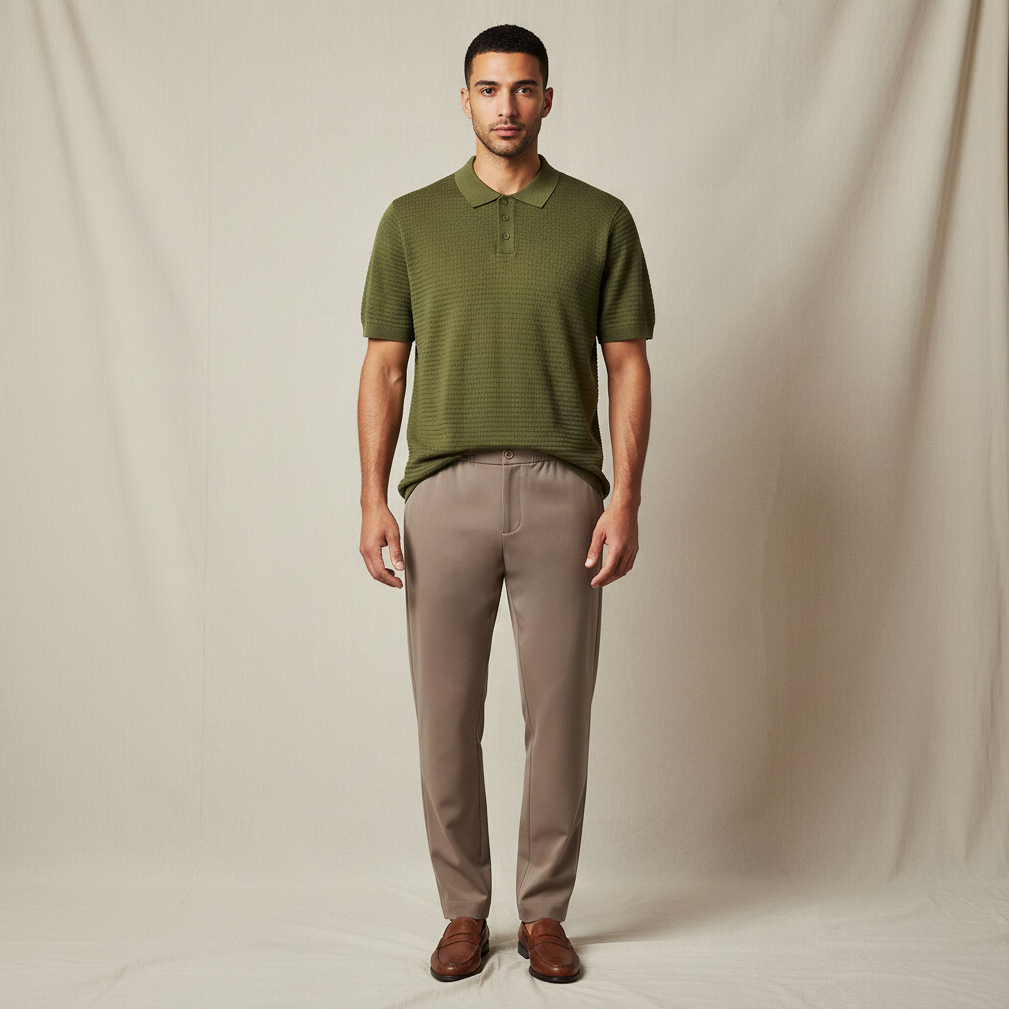 Men Short Sleeves Textured Polo T-shirt-men-clothing-tshirtsandpolos-polos-image-2