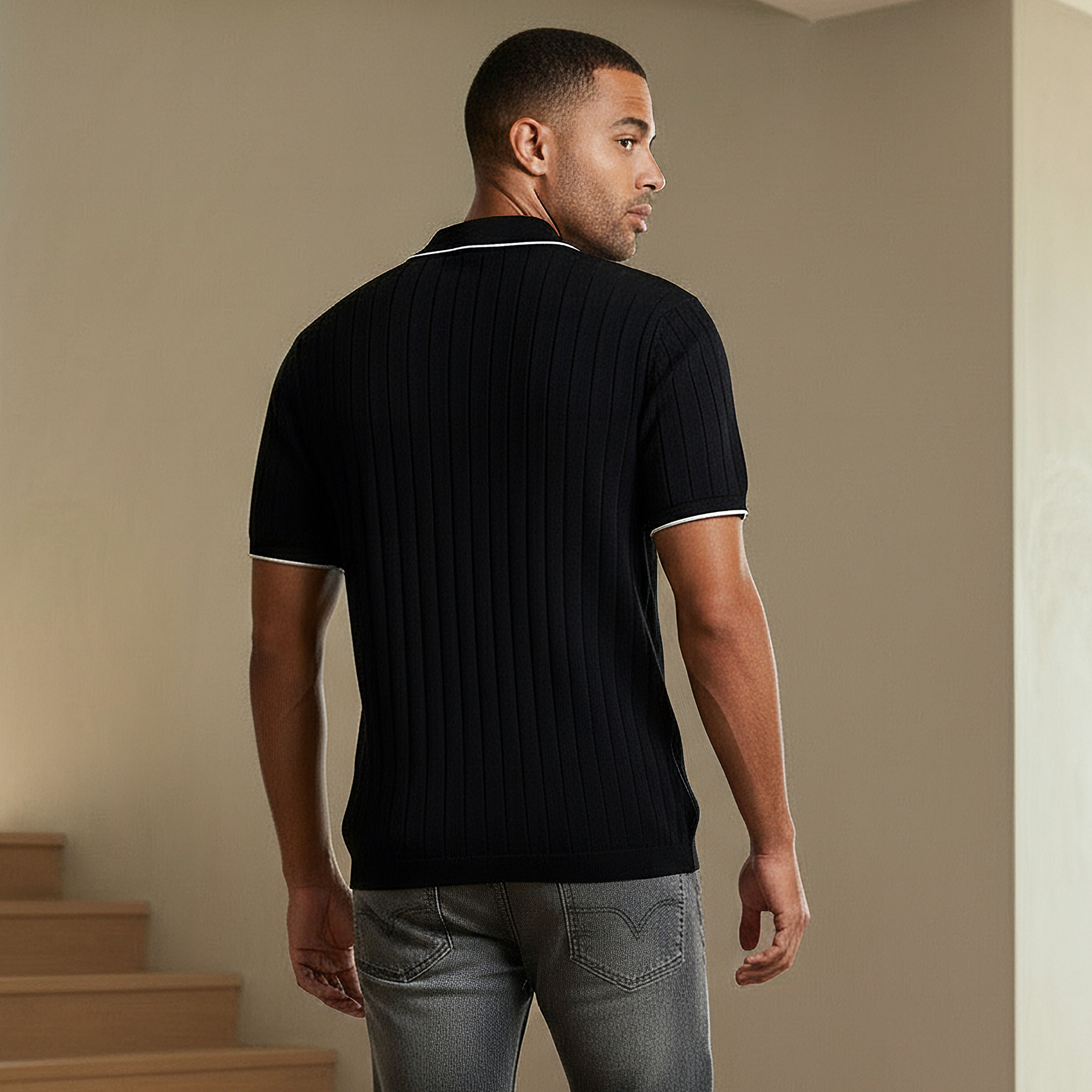 Men Short Sleeves Ribbed Polo T-shirt-men-clothing-tshirtsandpolos-polos-image-3