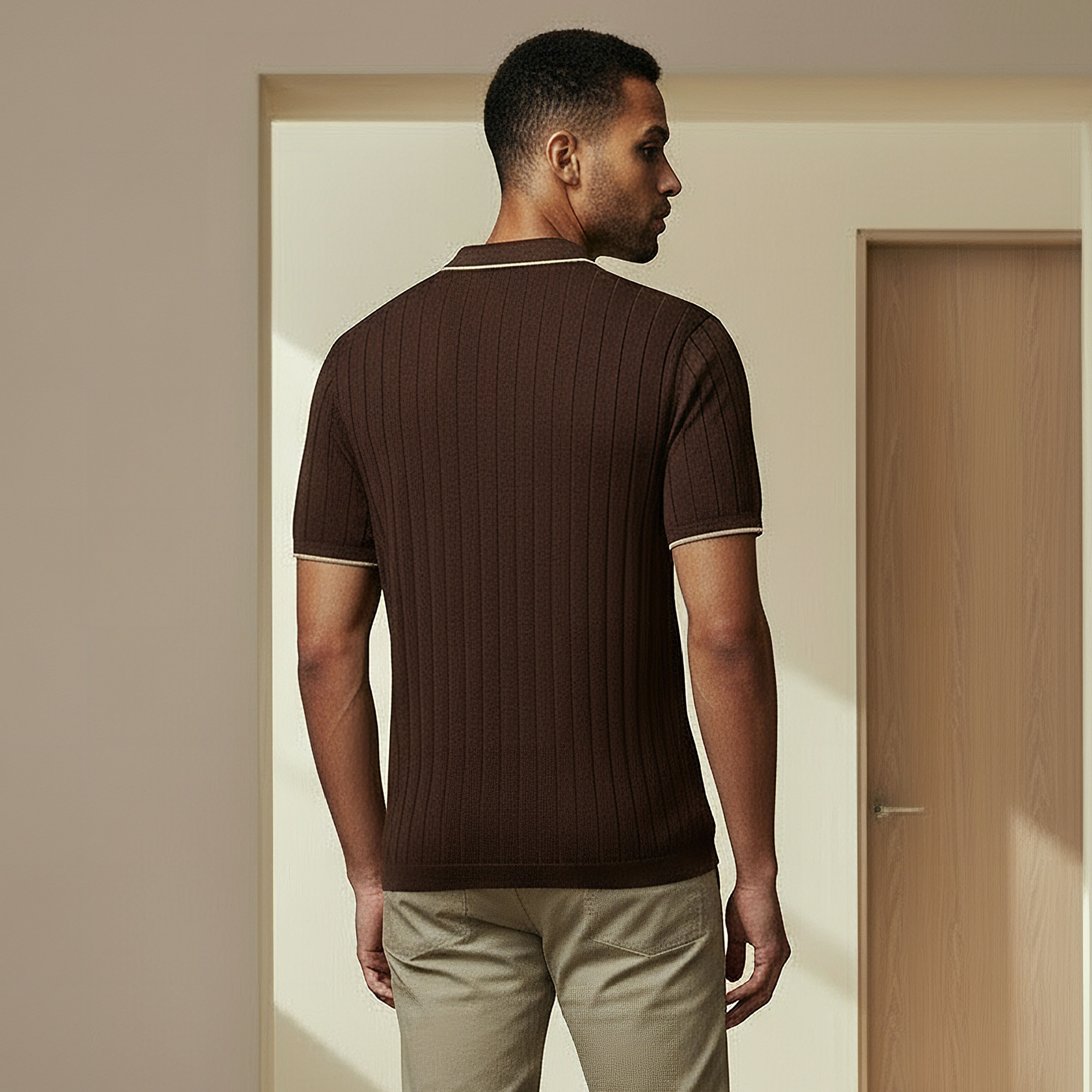 تيشيرت بولو مضلع بأكمام قصيرة للرجال-men-clothing-tshirtsandpolos-polos-image-4