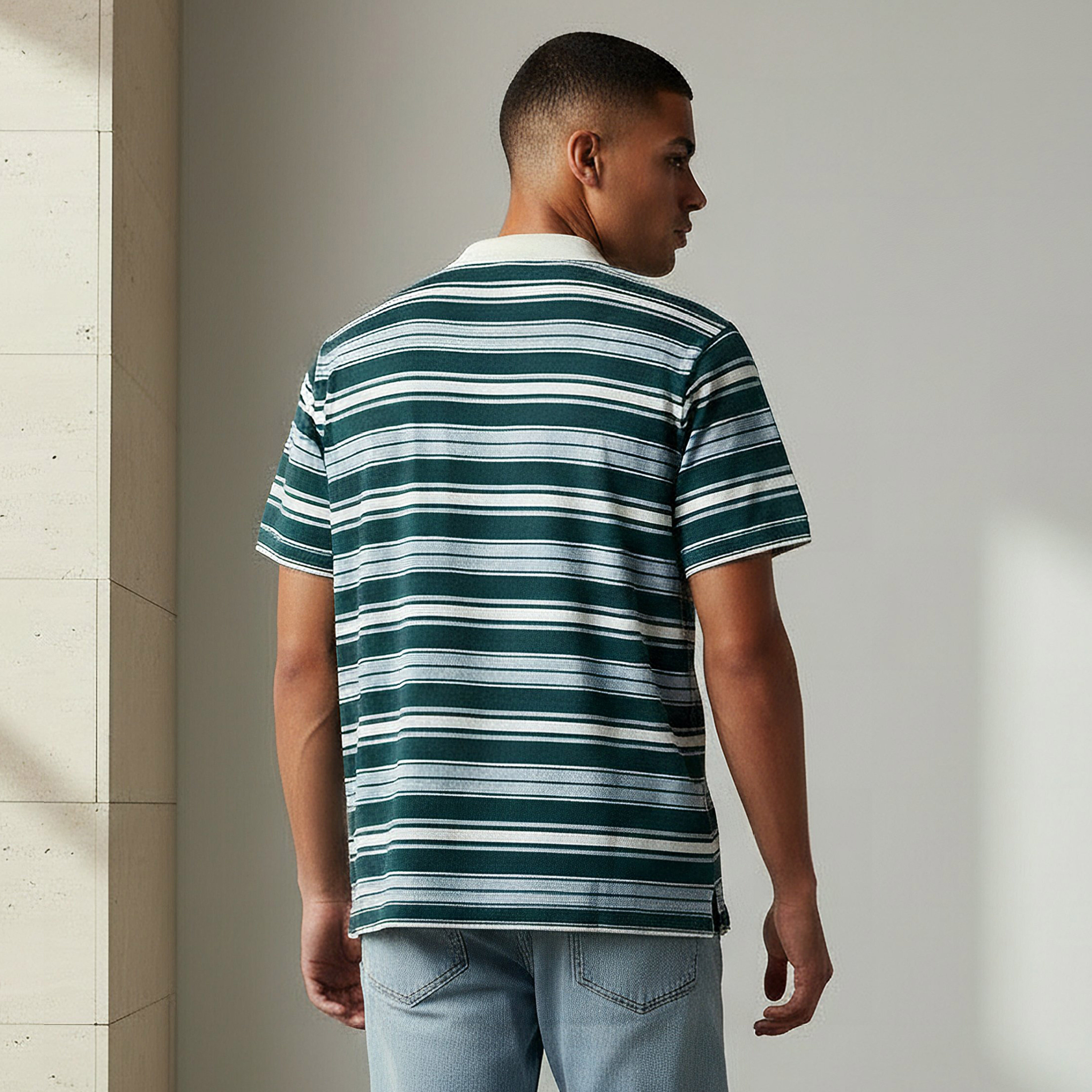 Men Short Sleeves Striped Knitted Polo T-shirt-men-clothing-tshirtsandpolos-polos-image-3