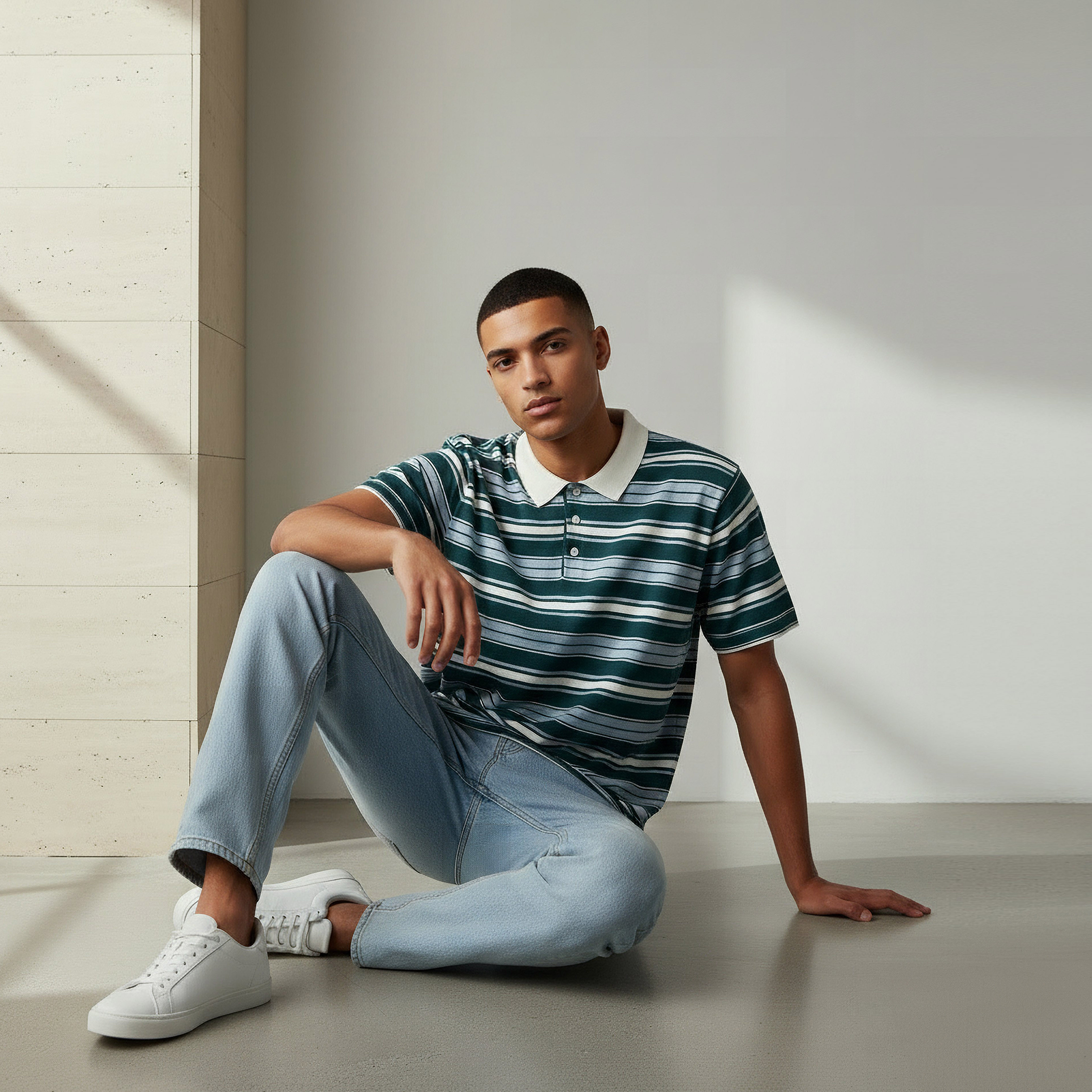 Men Short Sleeves Striped Knitted Polo T-shirt-men-clothing-tshirtsandpolos-polos-image-5