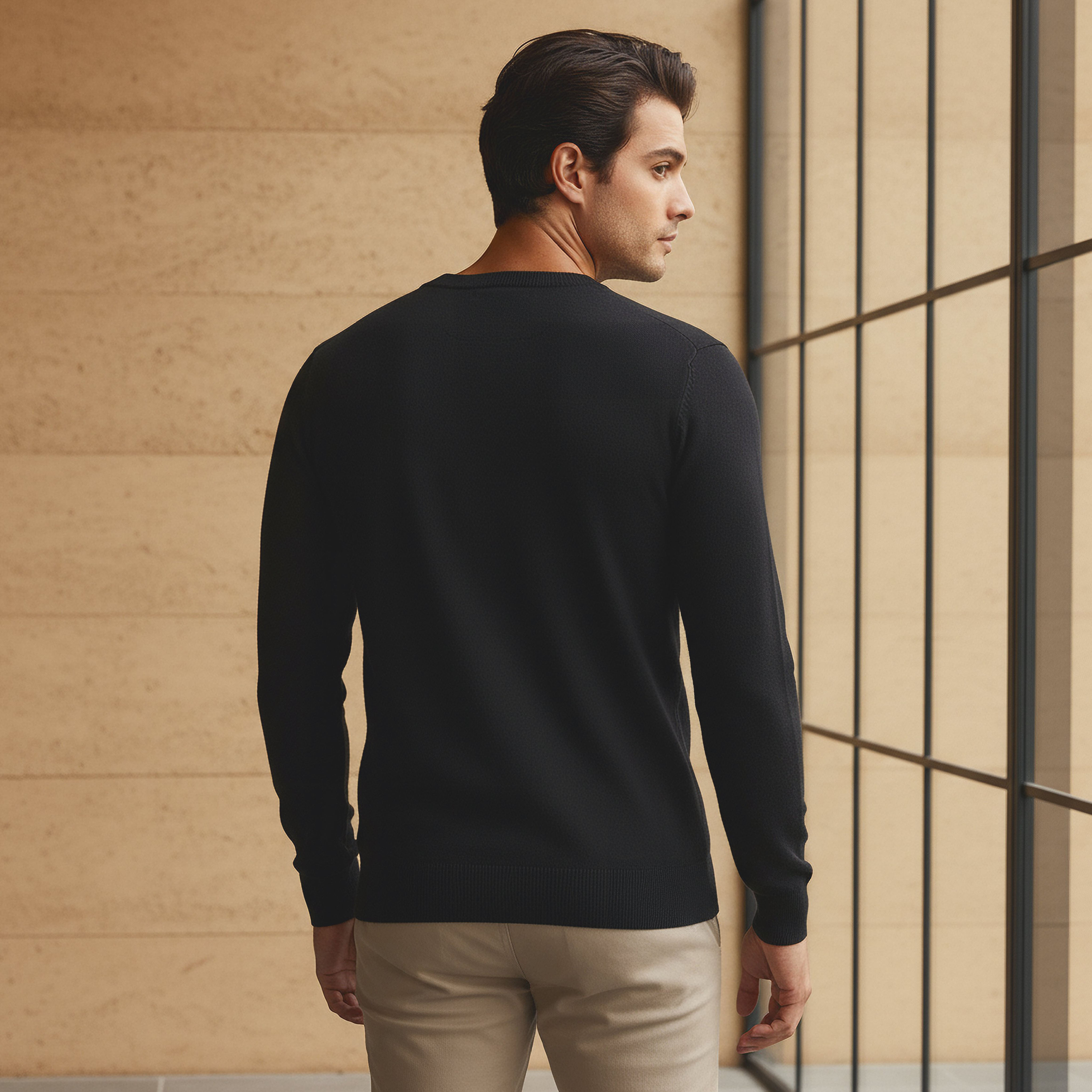 Men Crew Neck Textured Sweater-men-clothing-sweatersandpullovers-image-3