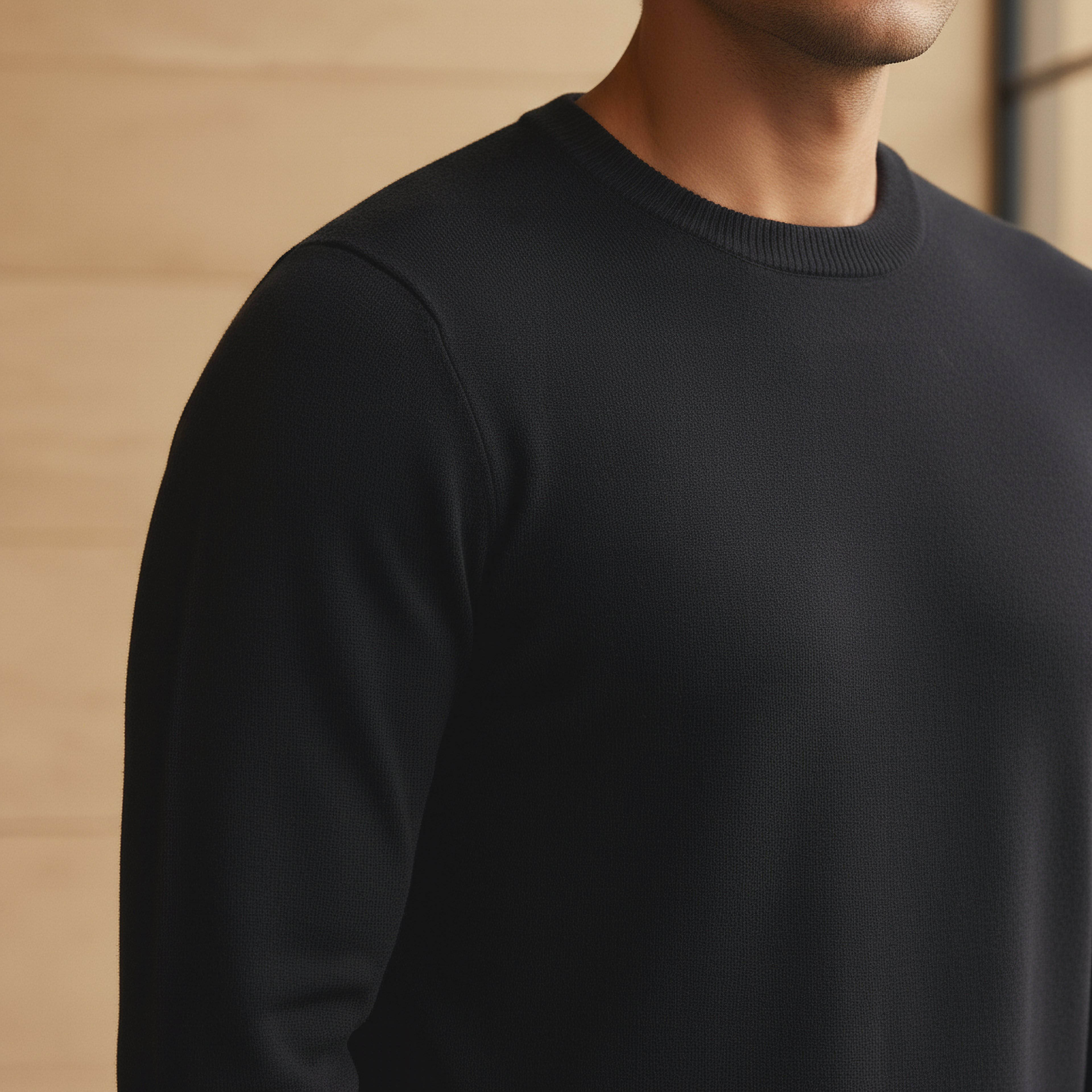 Men Crew Neck Textured Sweater-men-clothing-sweatersandpullovers-image-4