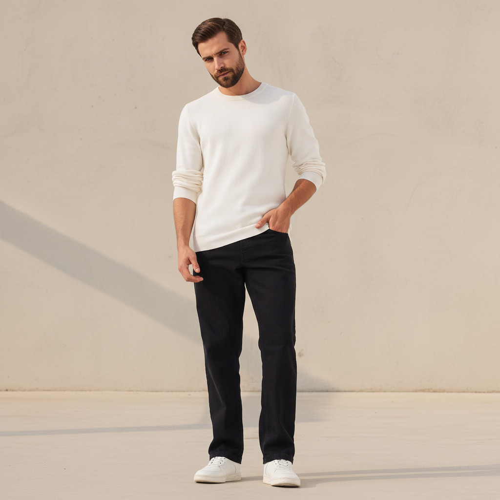 Men Crew Neck Textured Sweater-men-clothing-sweatersandpullovers-image-2