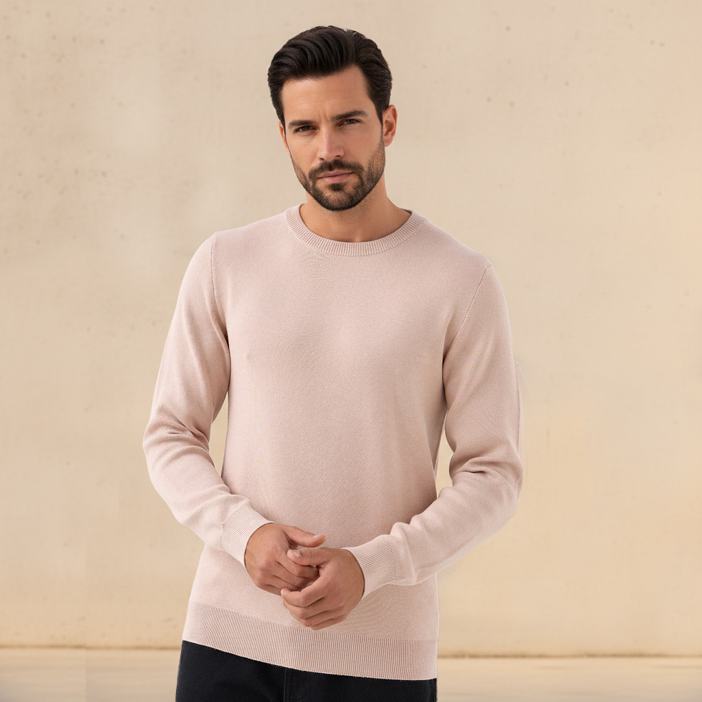 Men Crew Neck Textured Sweater-men-clothing-sweatersandpullovers-image-1