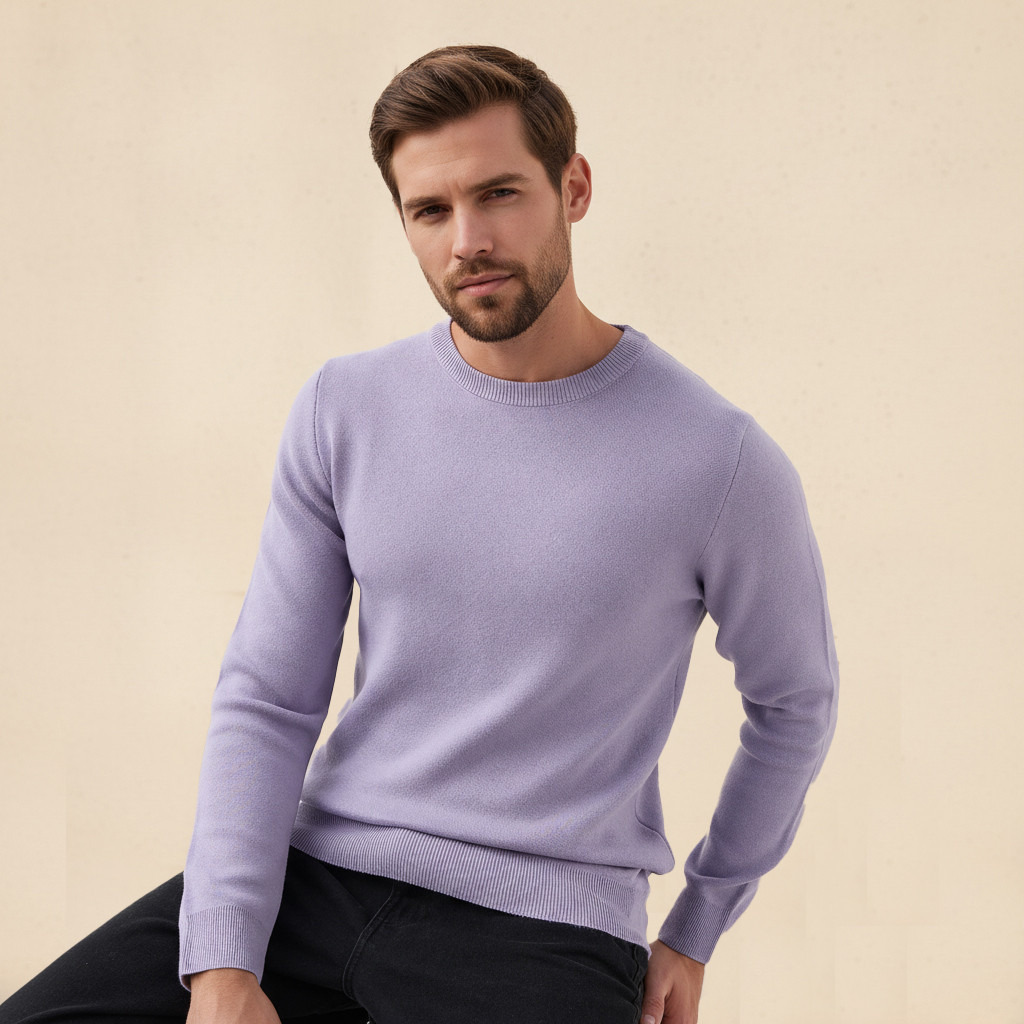 Men Crew Neck Textured Sweater-men-clothing-sweatersandpullovers-image-1