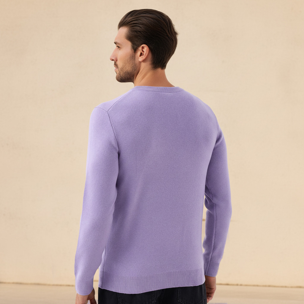 Men Crew Neck Textured Sweater-men-clothing-sweatersandpullovers-image-3