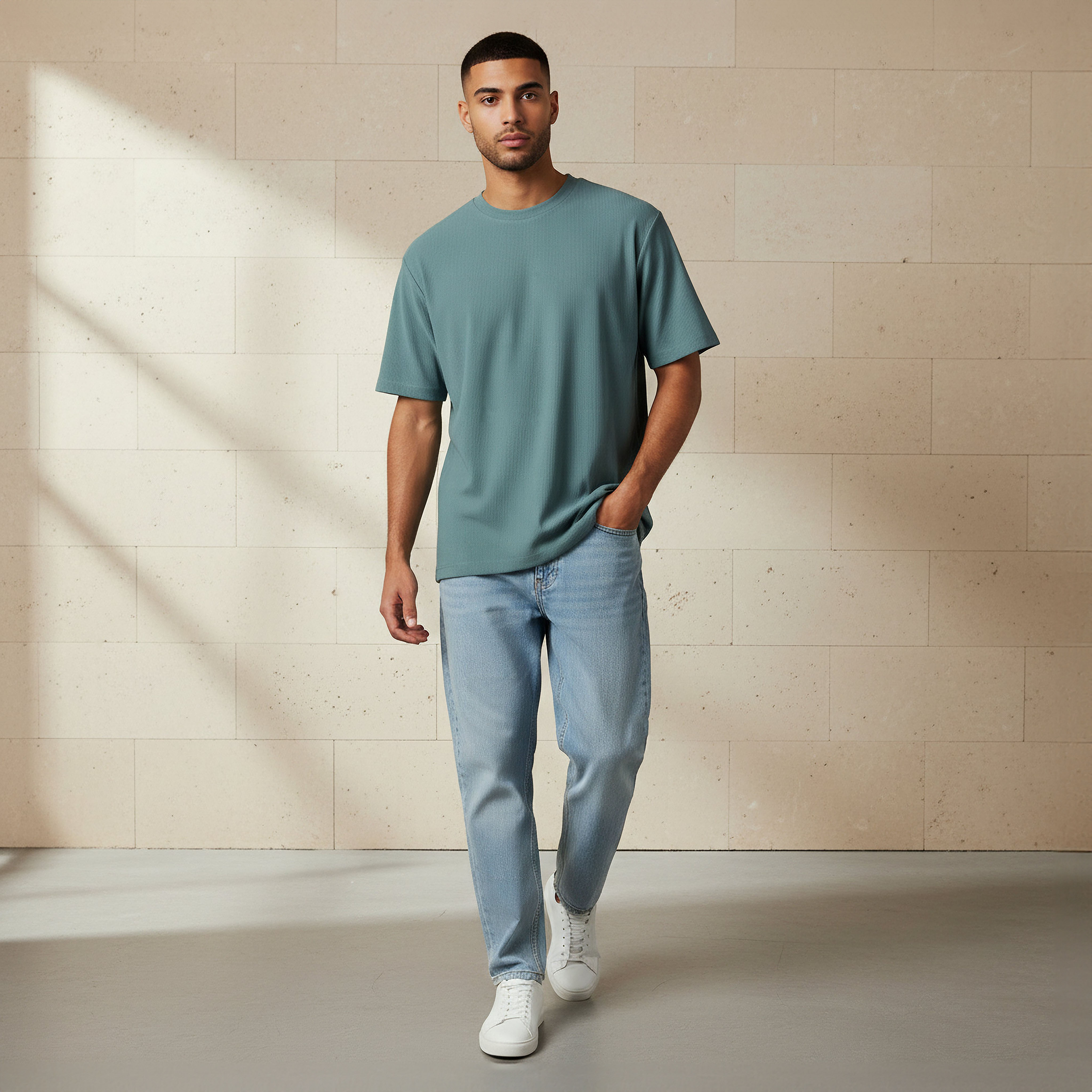 Men Regular Fit Crew Neck Short Sleeves T-shirt-men-clothing-tshirtsandpolos-tshirts-image-2