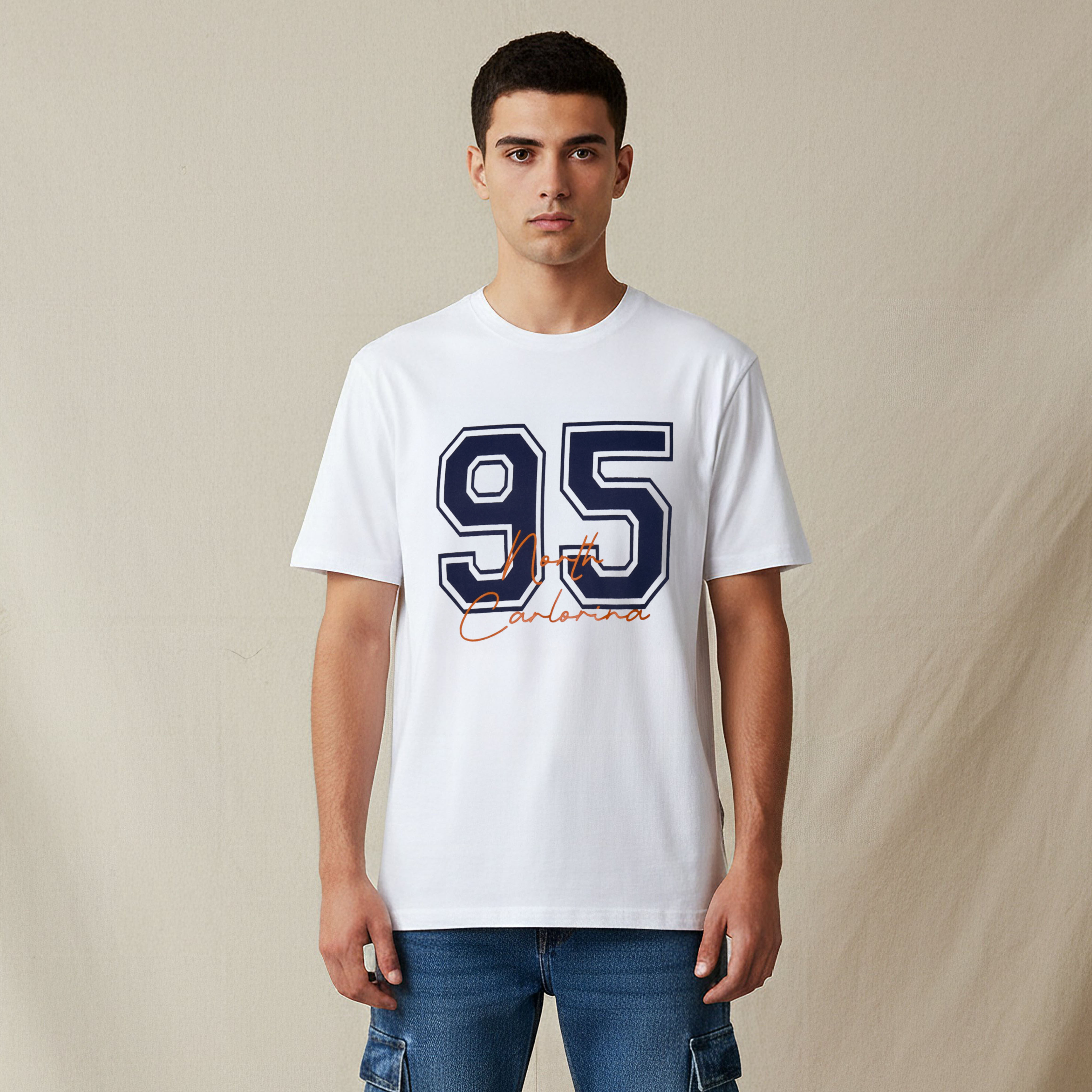 Men Slim Fit Crew Neck Short Sleeves Varsity Print T-shirt-men-clothing-tshirtsandpolos-tshirts-image-1