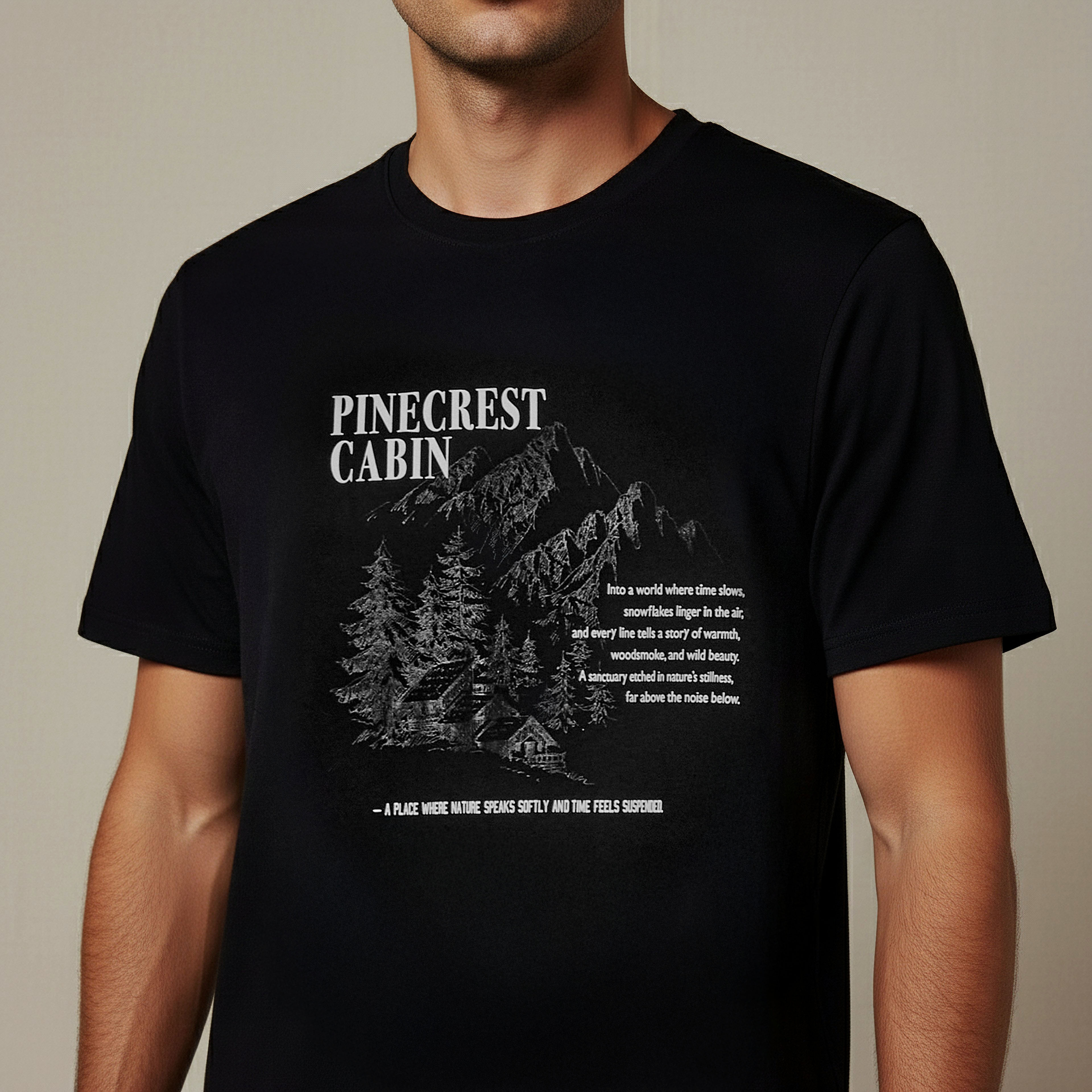 تيشيرت رجالي بطبعات جرافيك وياقة ضيقة وأكمام قصيرة وقصة سليم-men-clothing-tshirtsandpolos-tshirts-image-4