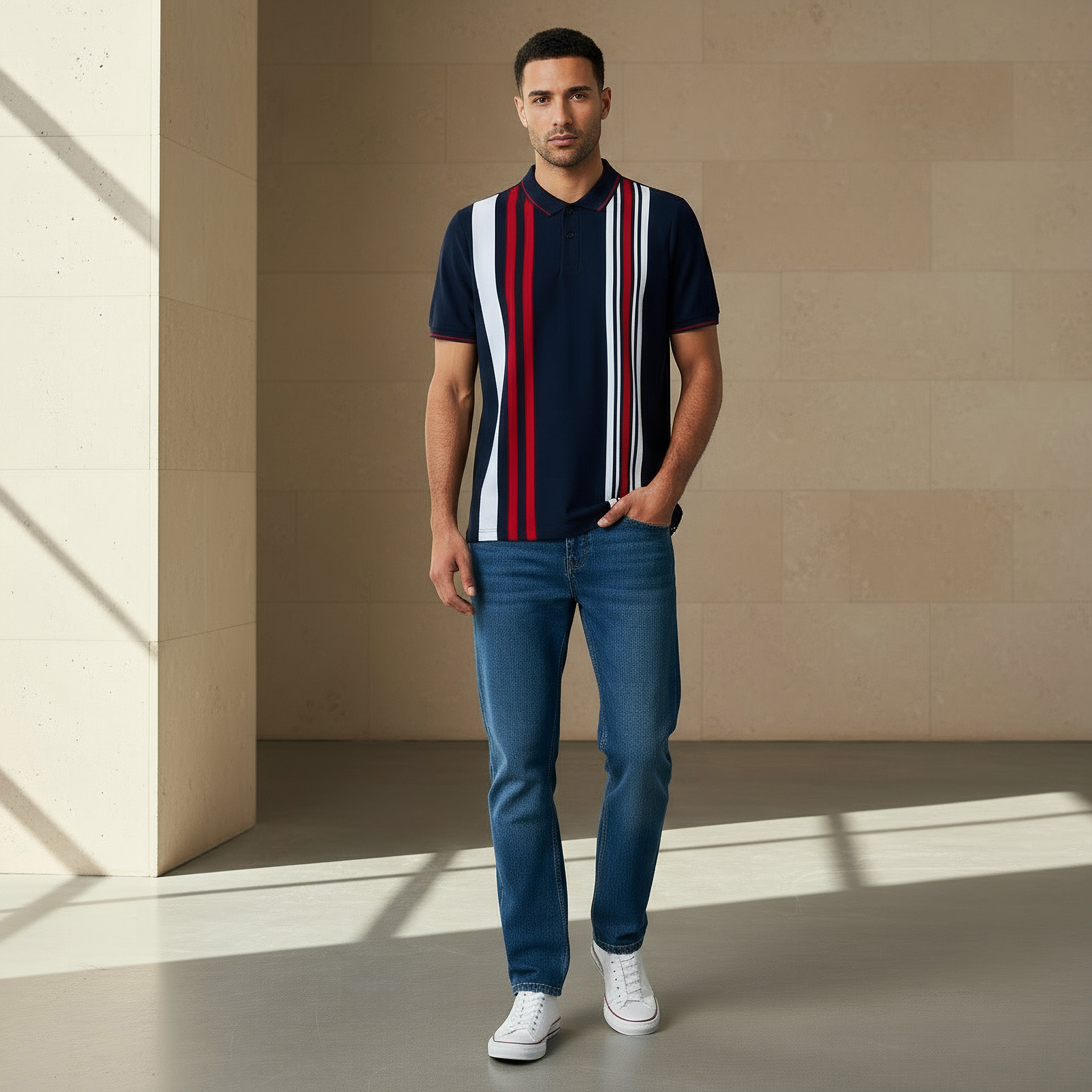 Men Short Sleeves Striped Polo T-shirt-men-clothing-tshirtsandpolos-polos-image-5
