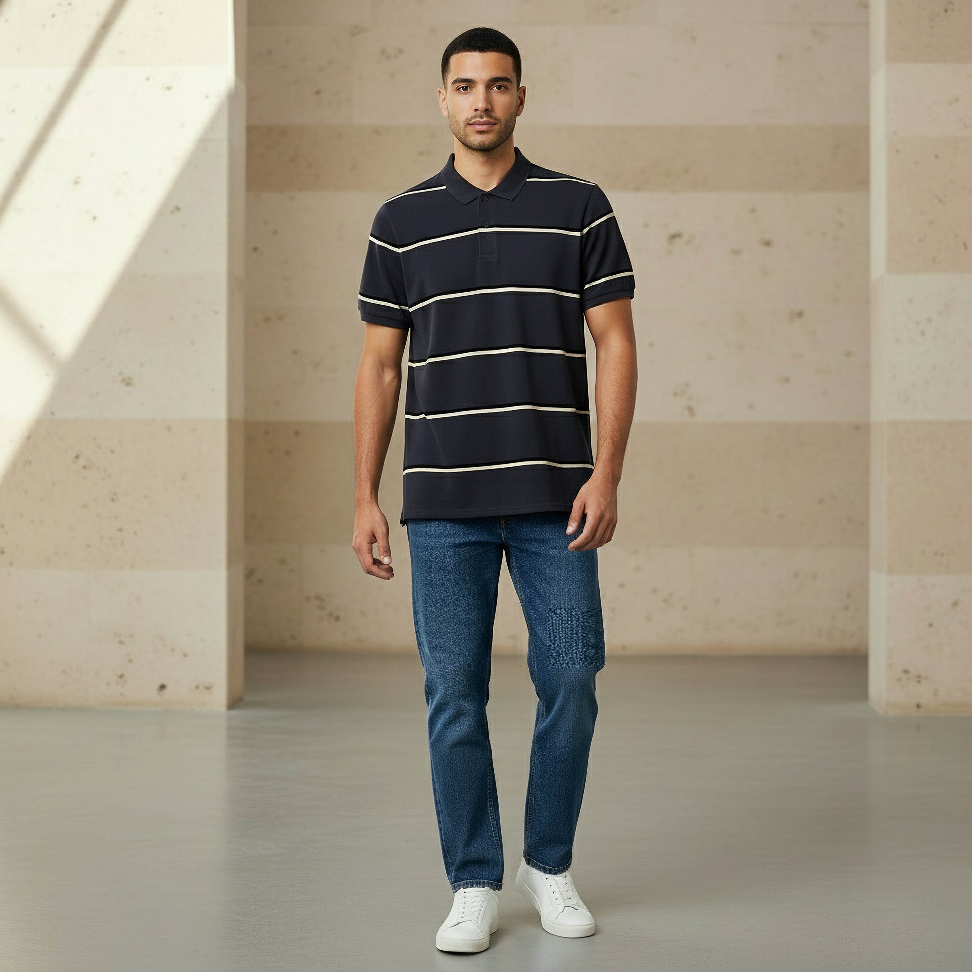 Men Short Sleeve Striped Polo T-shirt-men-clothing-tshirtsandpolos-polos-image-5