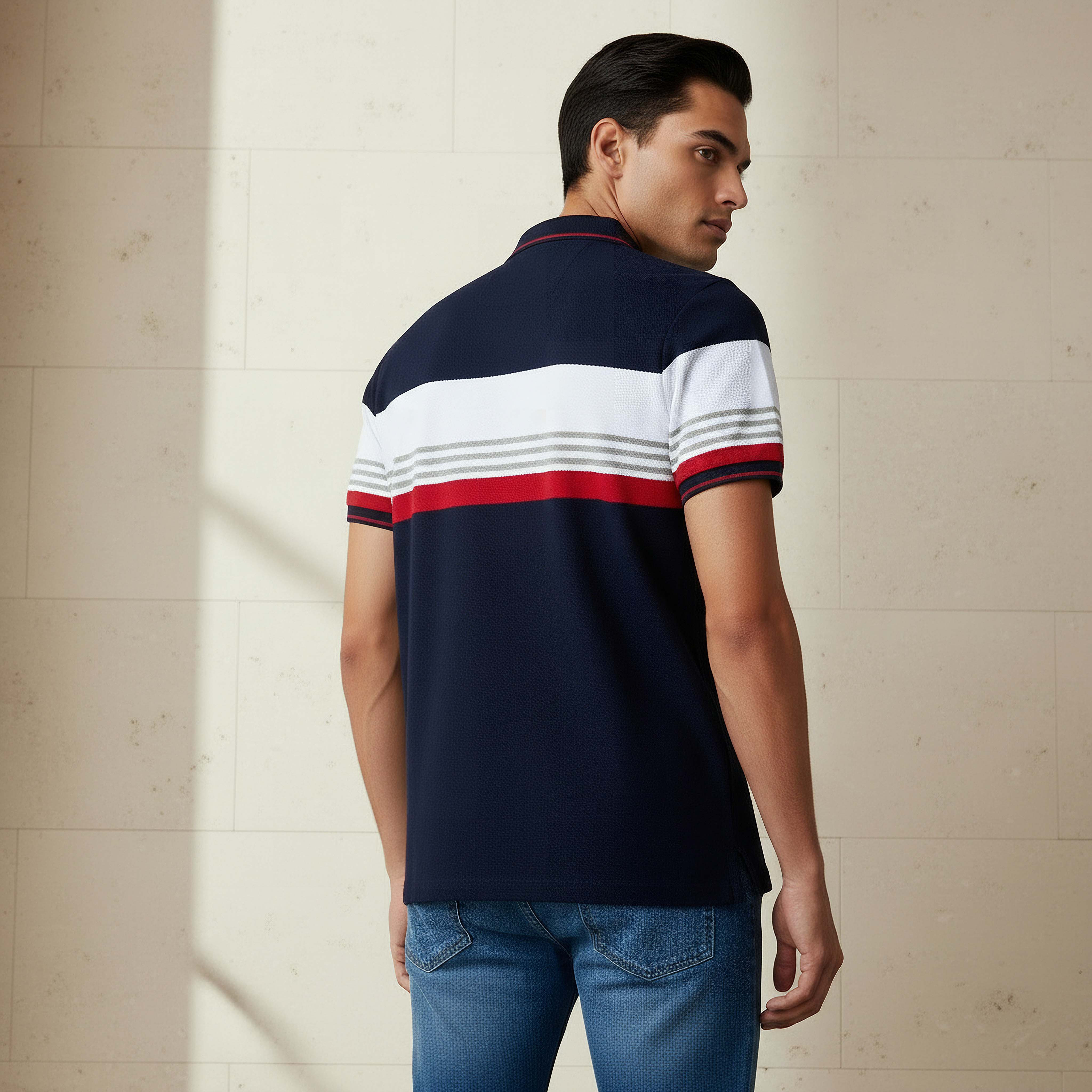 Men Short Sleeve Striped Polo T-shirt-men-clothing-tshirtsandpolos-polos-image-3