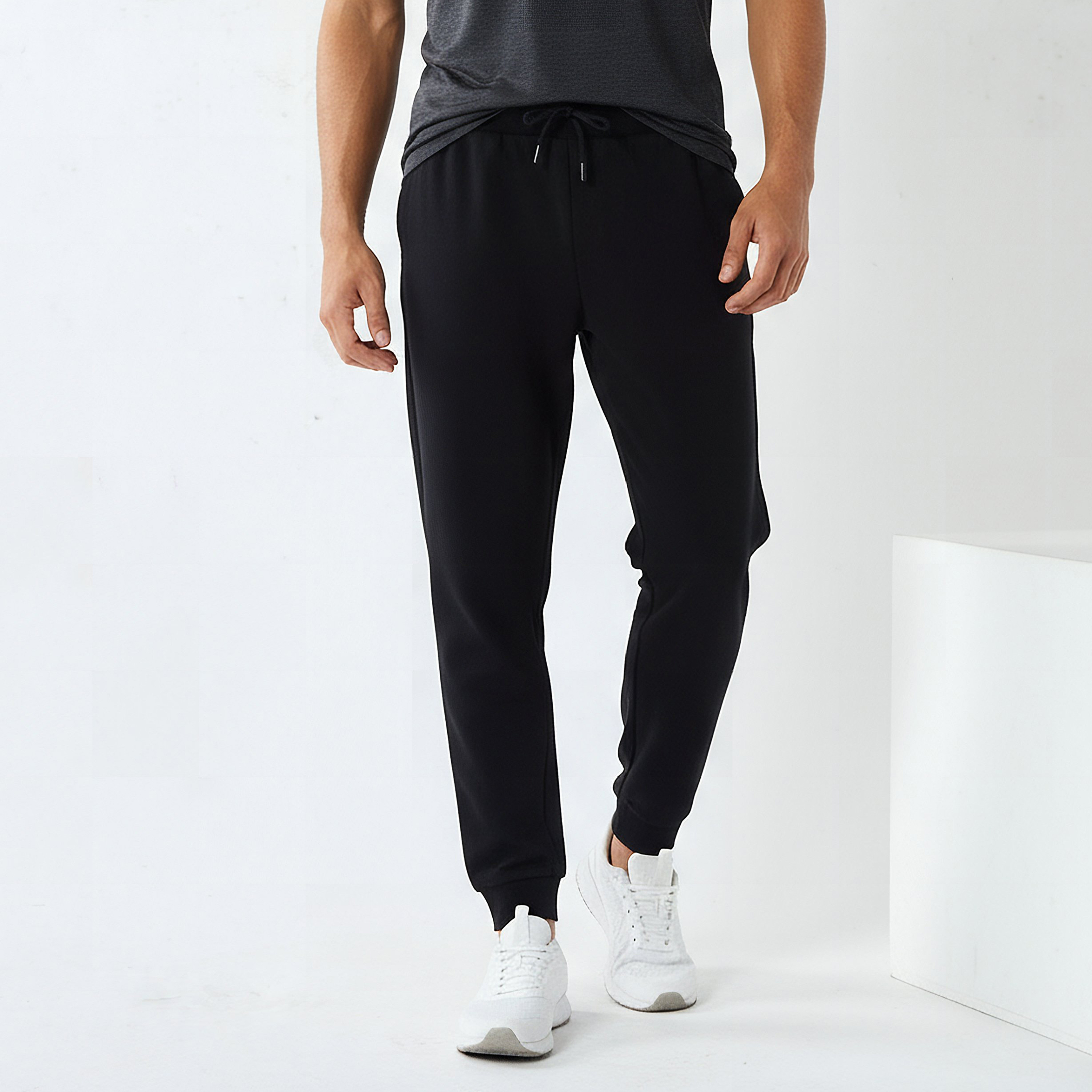 Men Regular Fit Joggers with Pockets-men-clothing-bottoms-joggers-image-2