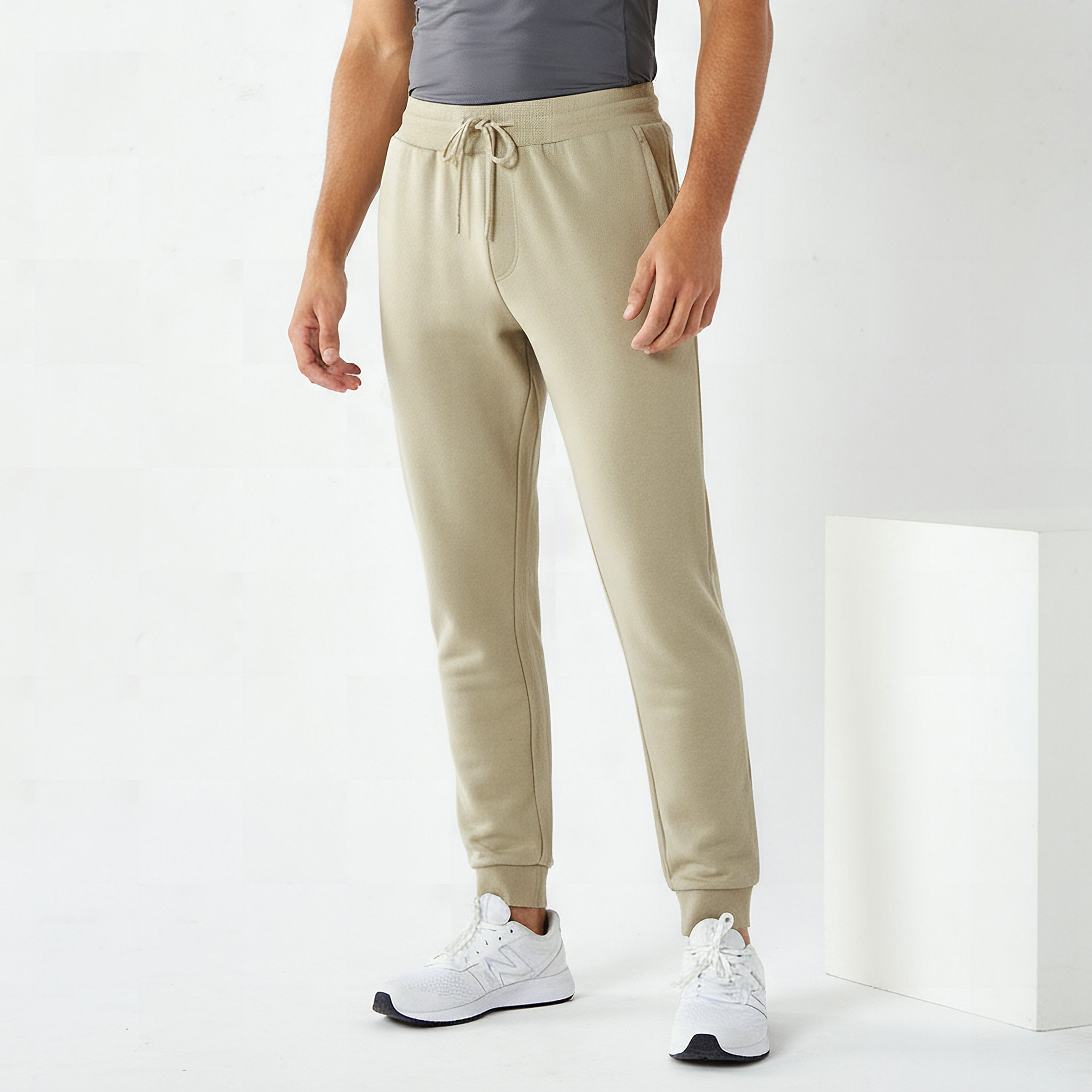 Men Regular Fit Joggers with Pockets-men-clothing-bottoms-joggers-image-2