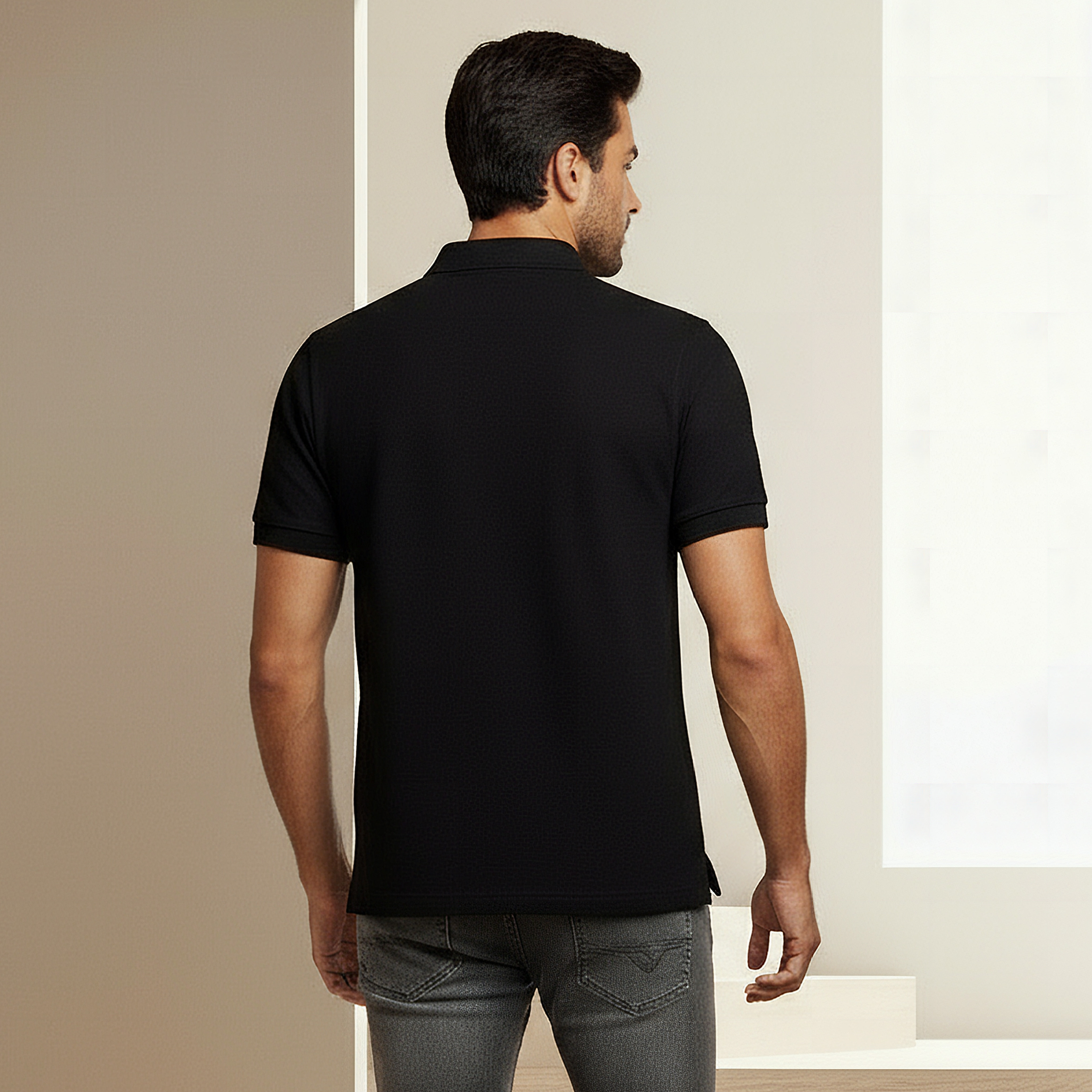 Men Short Sleeve Textured Polo T-shirt-men-clothing-tshirtsandpolos-polos-image-3