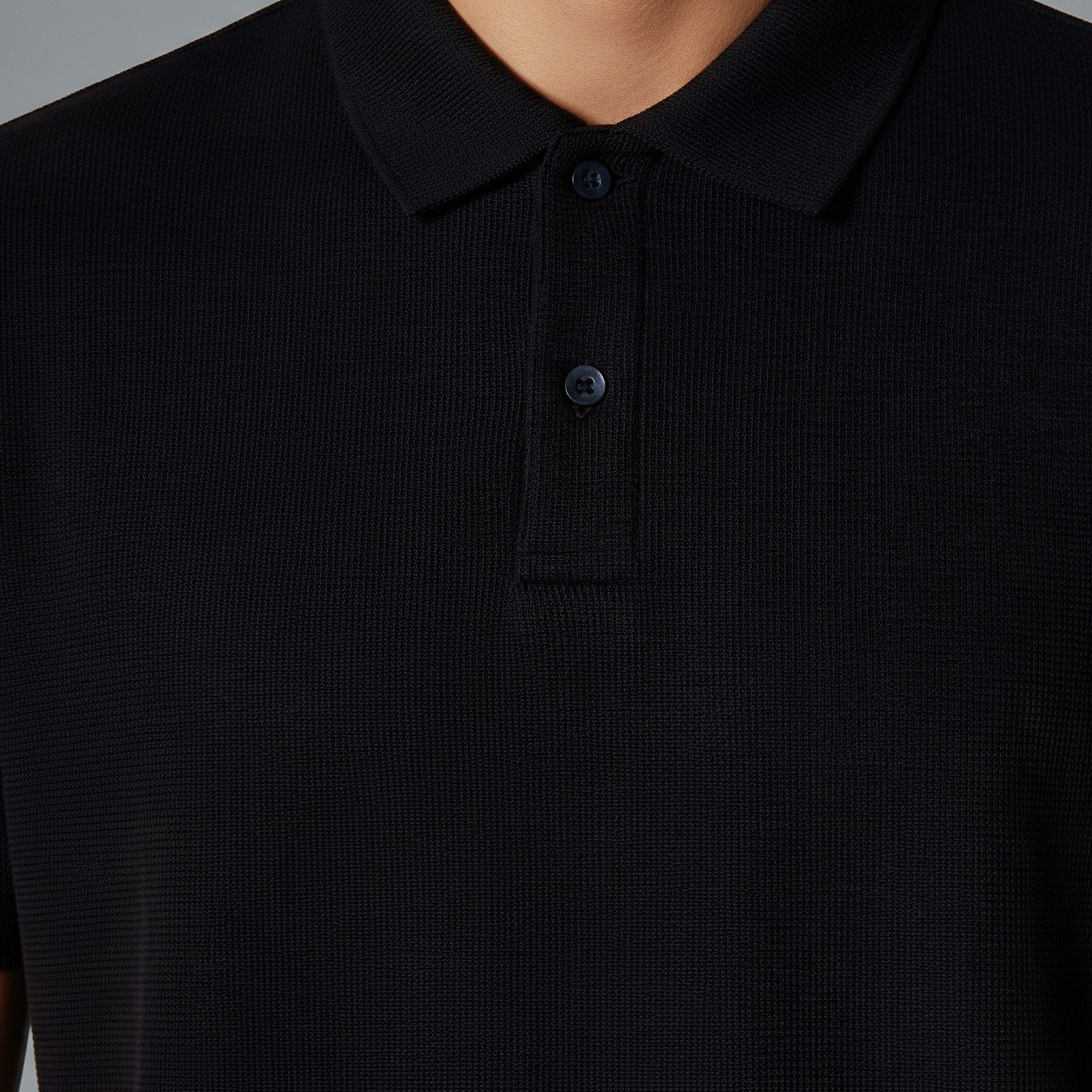 Men Short Sleeve Textured Polo T-shirt-men-clothing-tshirtsandpolos-polos-image-4