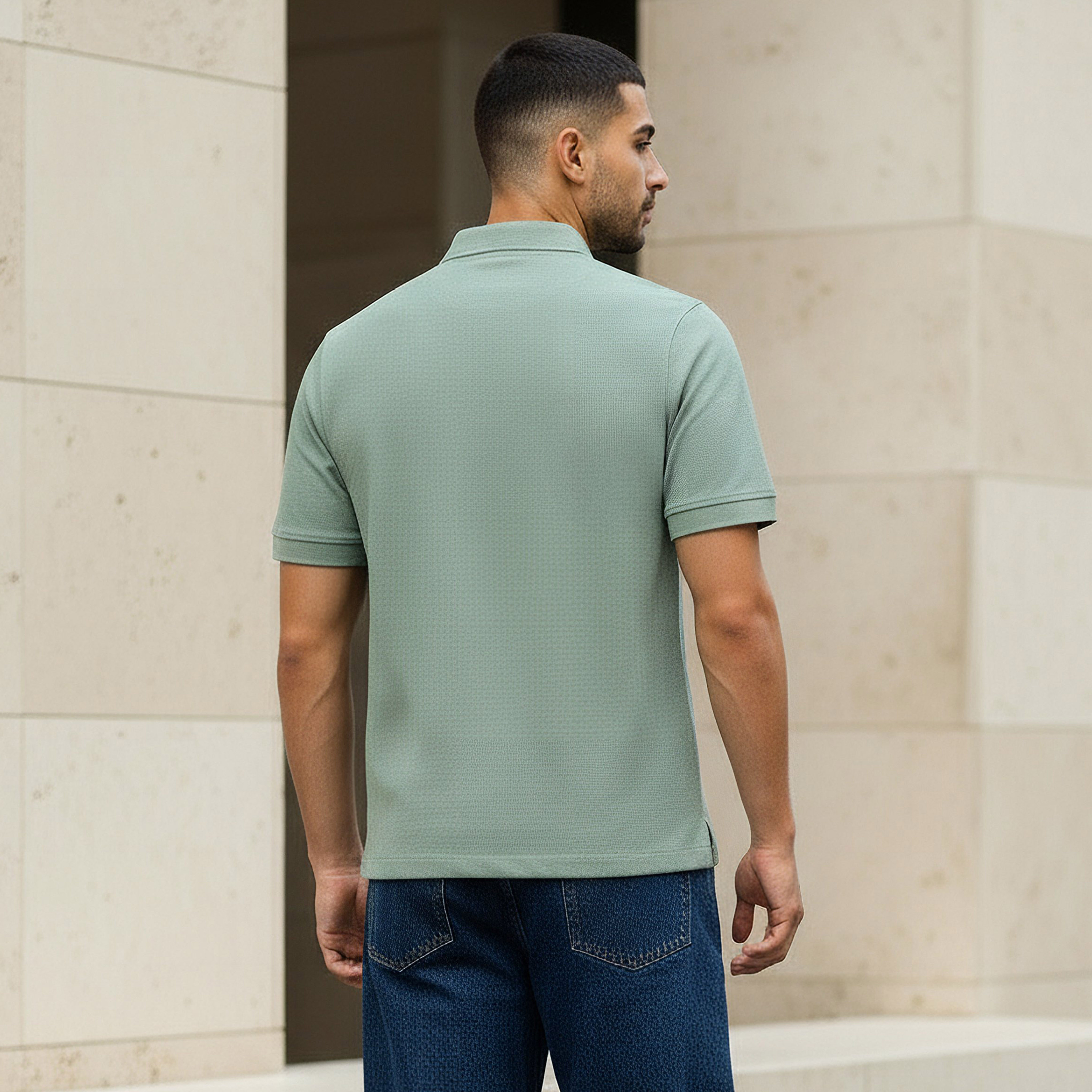 Men Short Sleeves Textured Polo T-shirt-men-clothing-tshirtsandpolos-polos-image-3