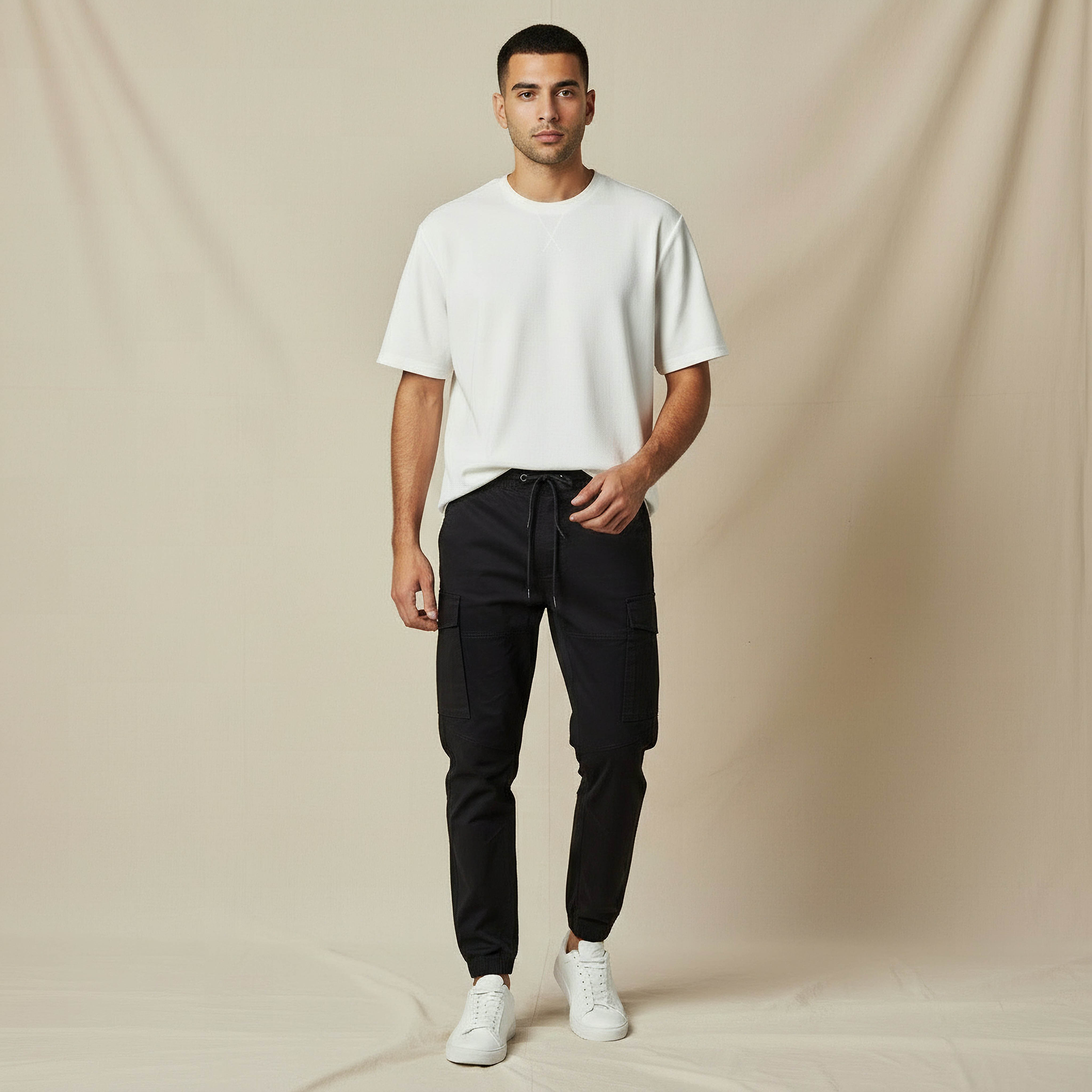 Men Relaxed Fit Crew Neck Short Sleeves Textured T-shirt-men-clothing-tshirtsandpolos-tshirts-image-5