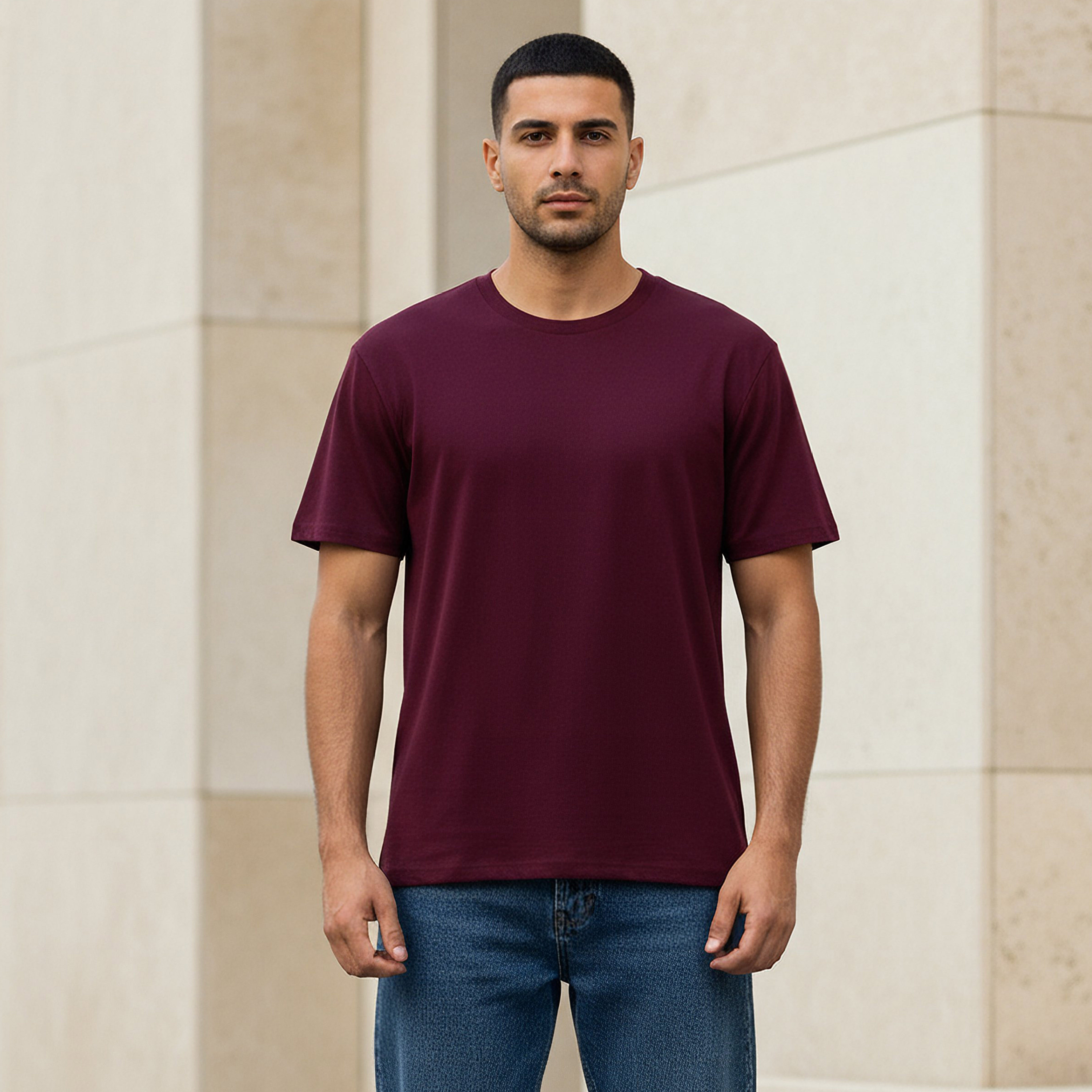 Men Relaxed Fit Crew Neck Short Sleeves T-shirt-men-clothing-tshirtsandpolos-tshirts-image-1
