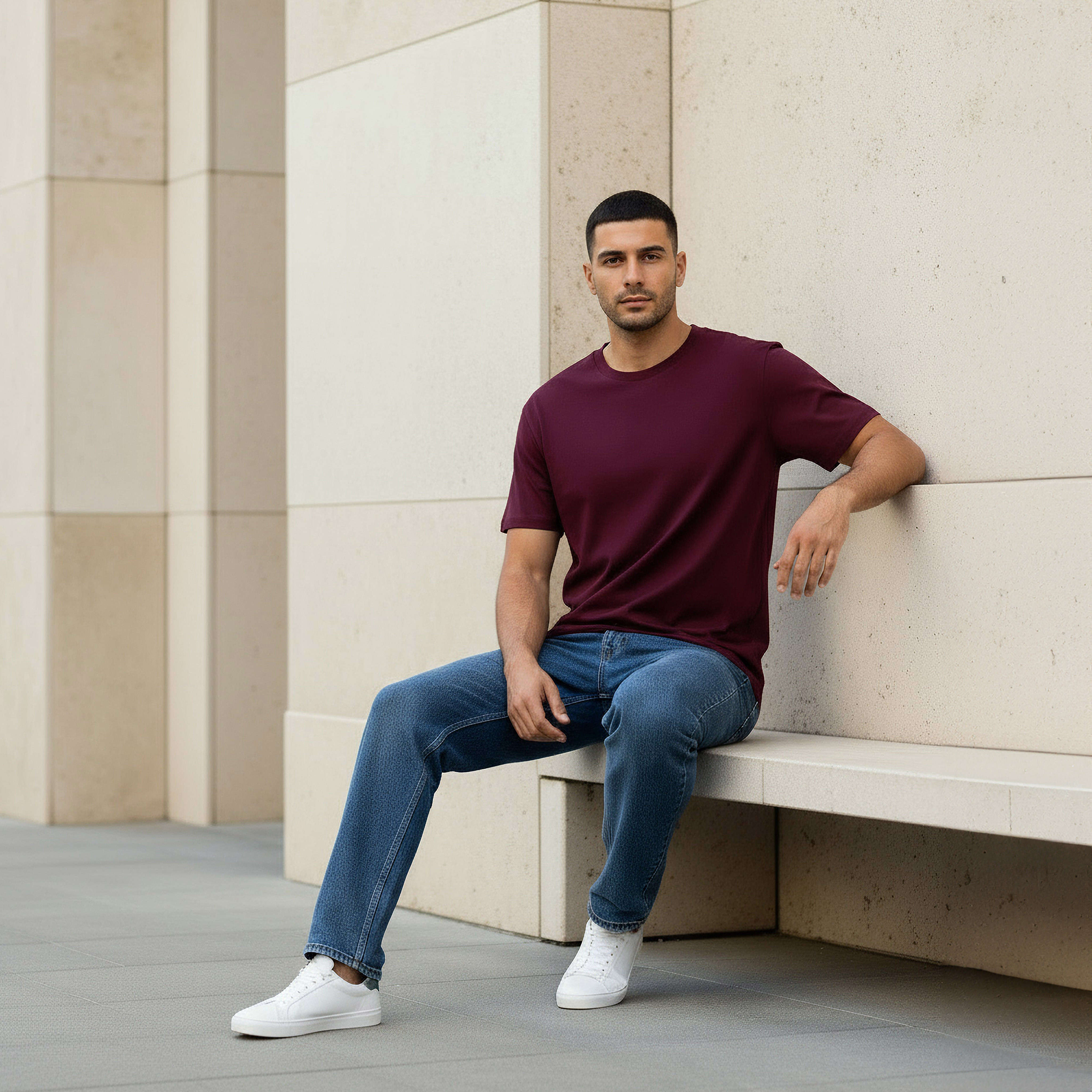 Men Relaxed Fit Crew Neck Short Sleeves T-shirt-men-clothing-tshirtsandpolos-tshirts-image-5