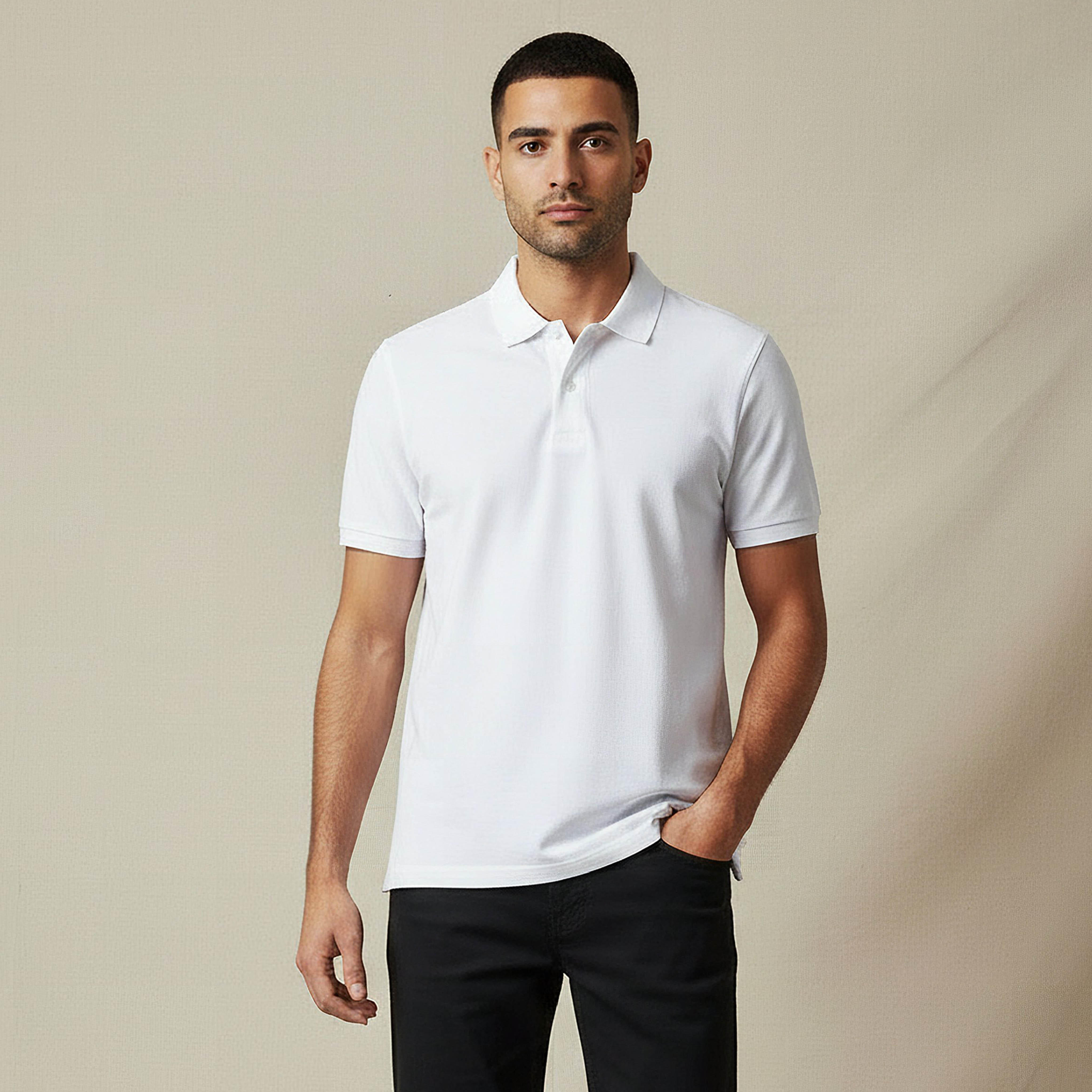 Men Short Sleeves Pique Polo T-shirt-men-clothing-tshirtsandpolos-polos-image-1