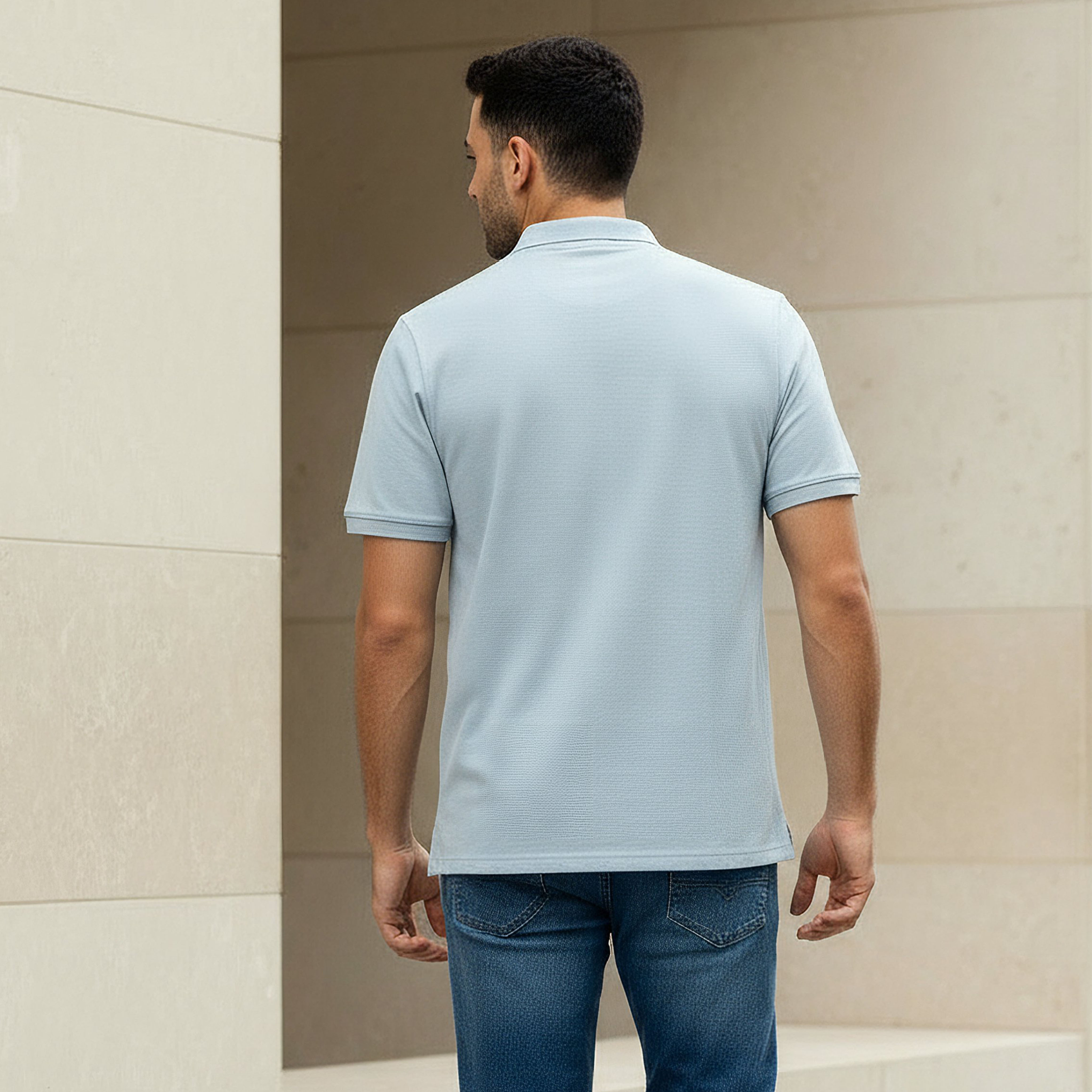 تيشيرت بولو بيكيه بأكمام قصيرة للرجال-men-clothing-tshirtsandpolos-polos-image-3