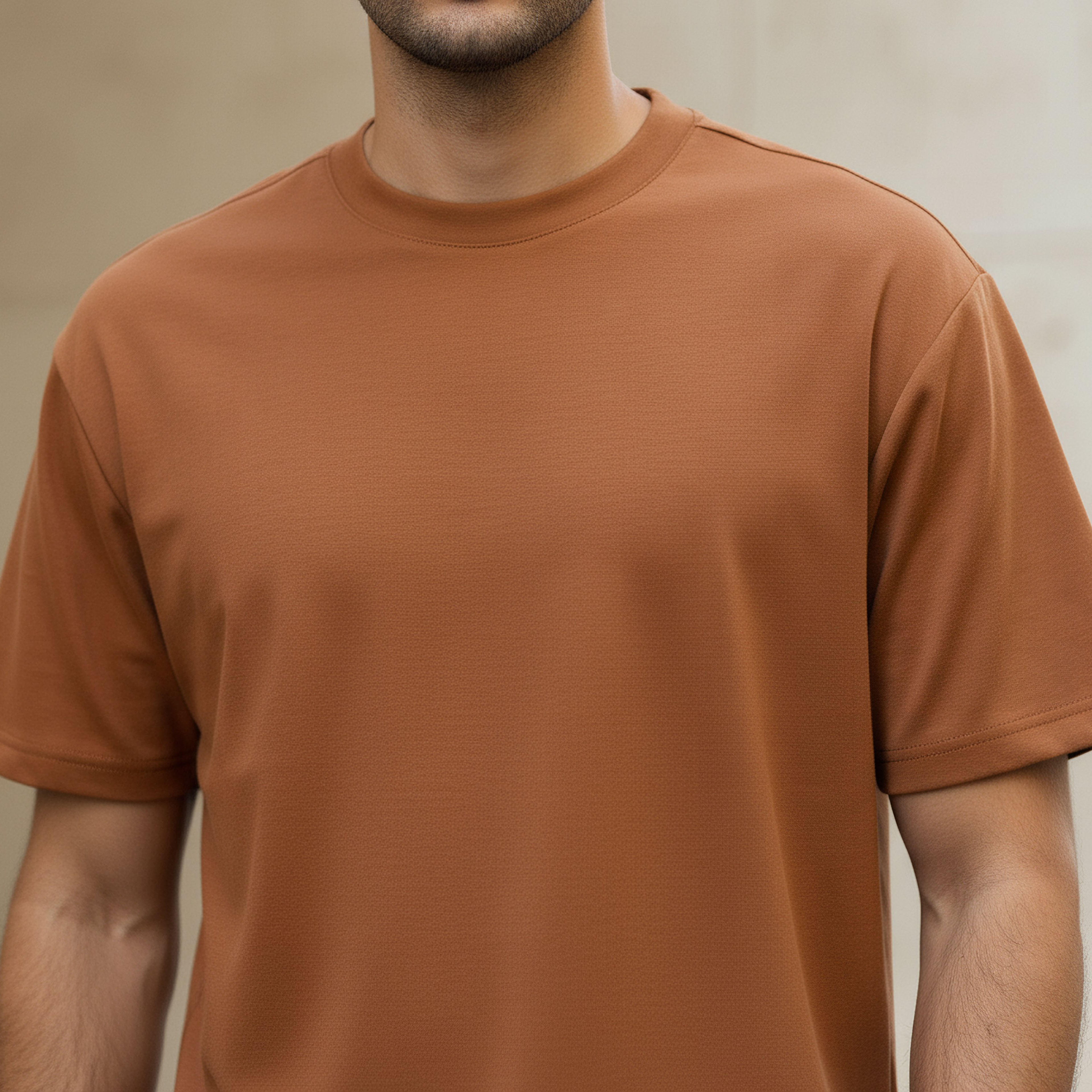 Men Relaxed Fit Crew Neck Drop Shoulder Sleeve T-shirt-men-clothing-tshirtsandpolos-tshirts-image-4