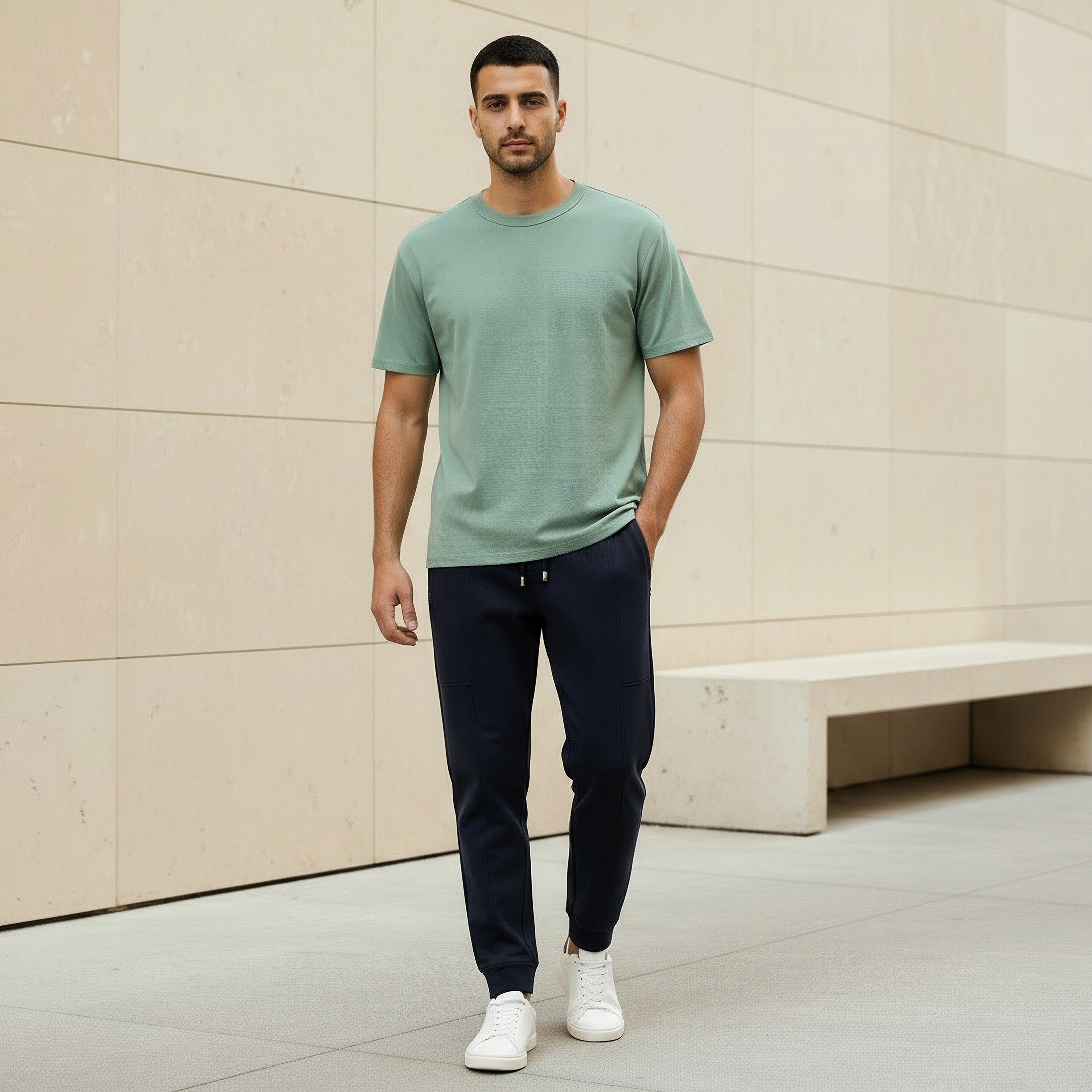 Men Relaxed Fit Crew Neck Short Sleeves T-shirt-men-clothing-tshirtsandpolos-tshirts-image-2