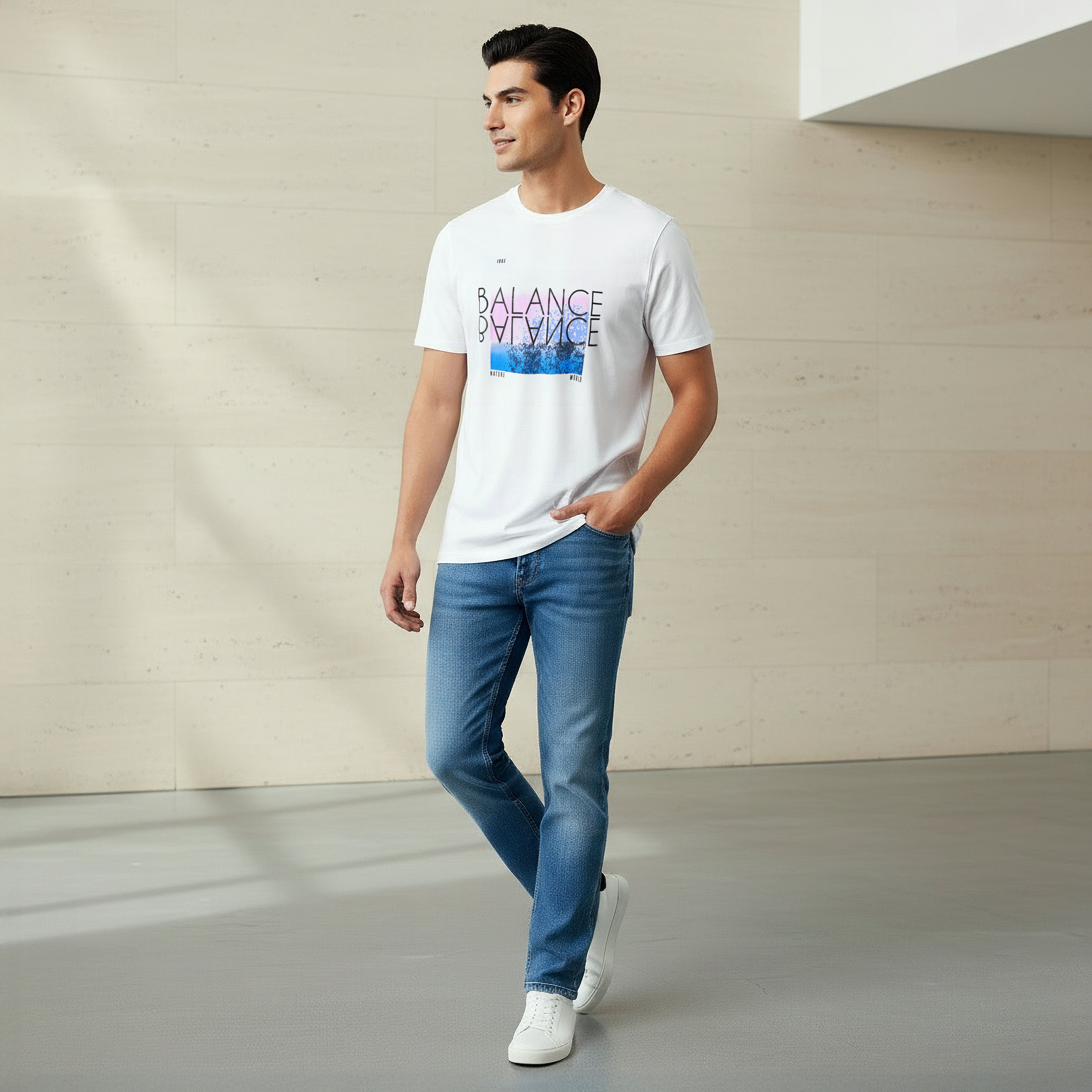 Men Slim Fit Crew Neck Short Sleeves Graphic Print T-shirt-PROMO_SP_QA_2FOR49_110625-image-2