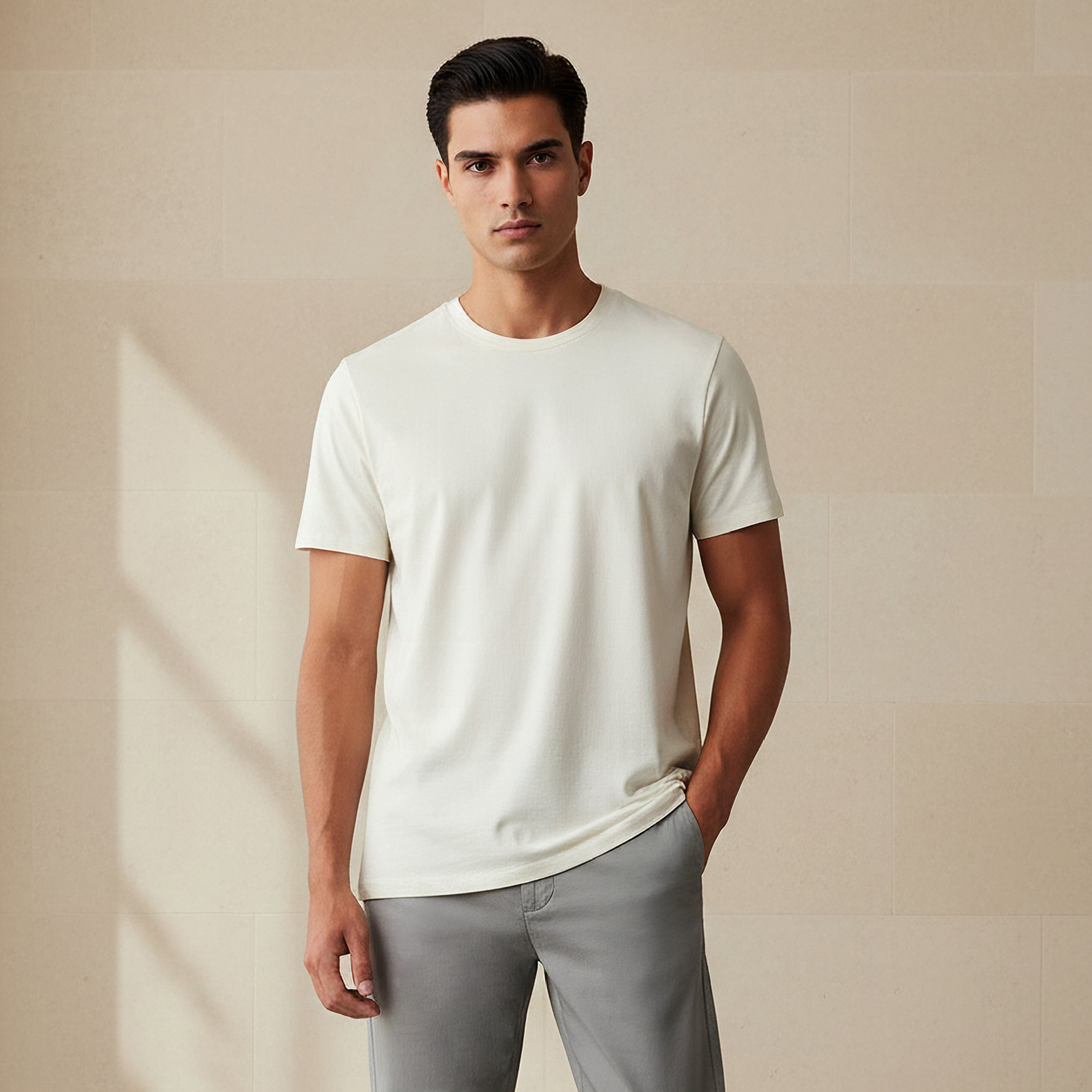 Men Regular Fit Crew Neck Short Sleeve T-shirt-men-clothing-tshirtsandpolos-tshirts-image-1
