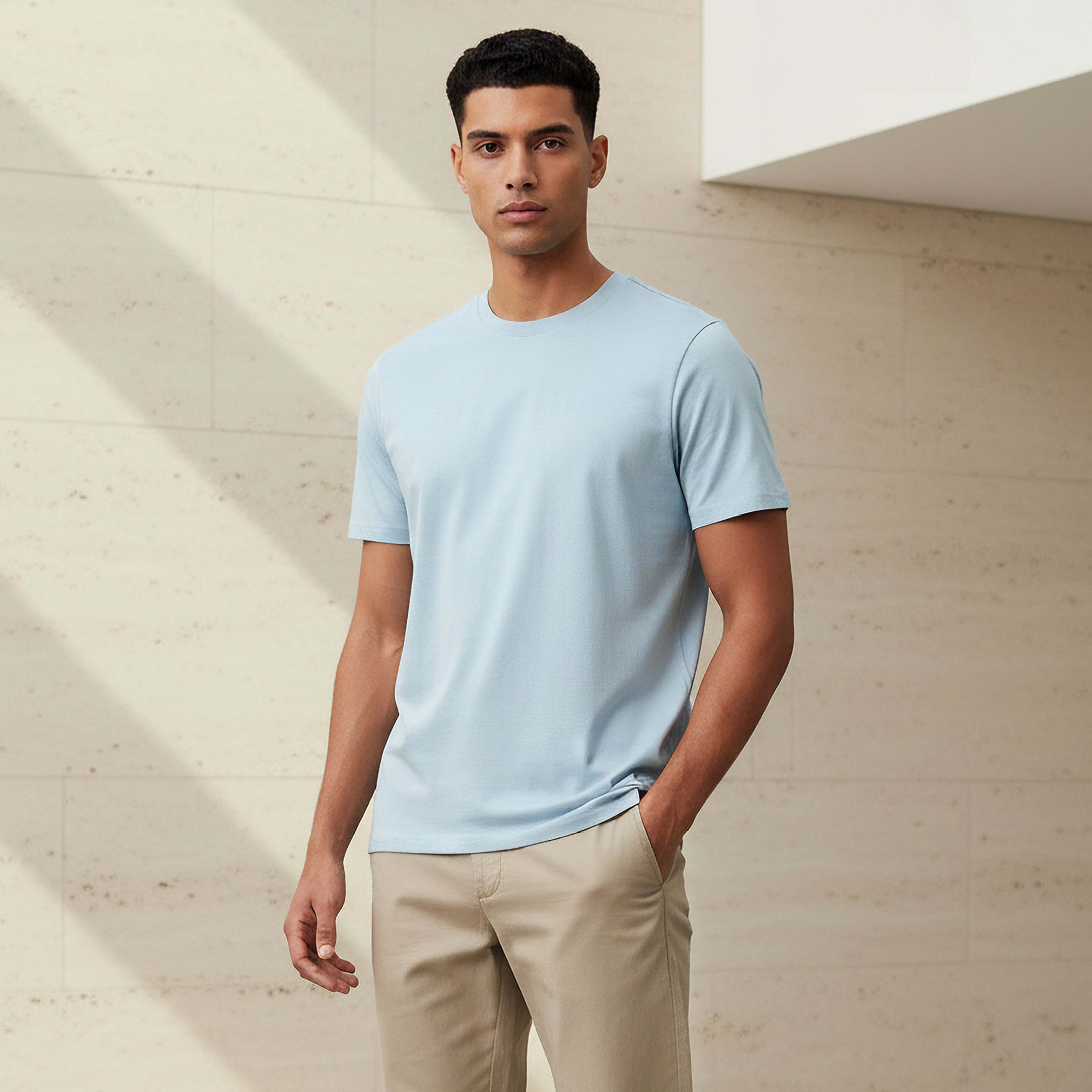 Men Regular Fit Crew Neck Short Sleeve T-shirt-men-clothing-tshirtsandpolos-tshirts-image-1