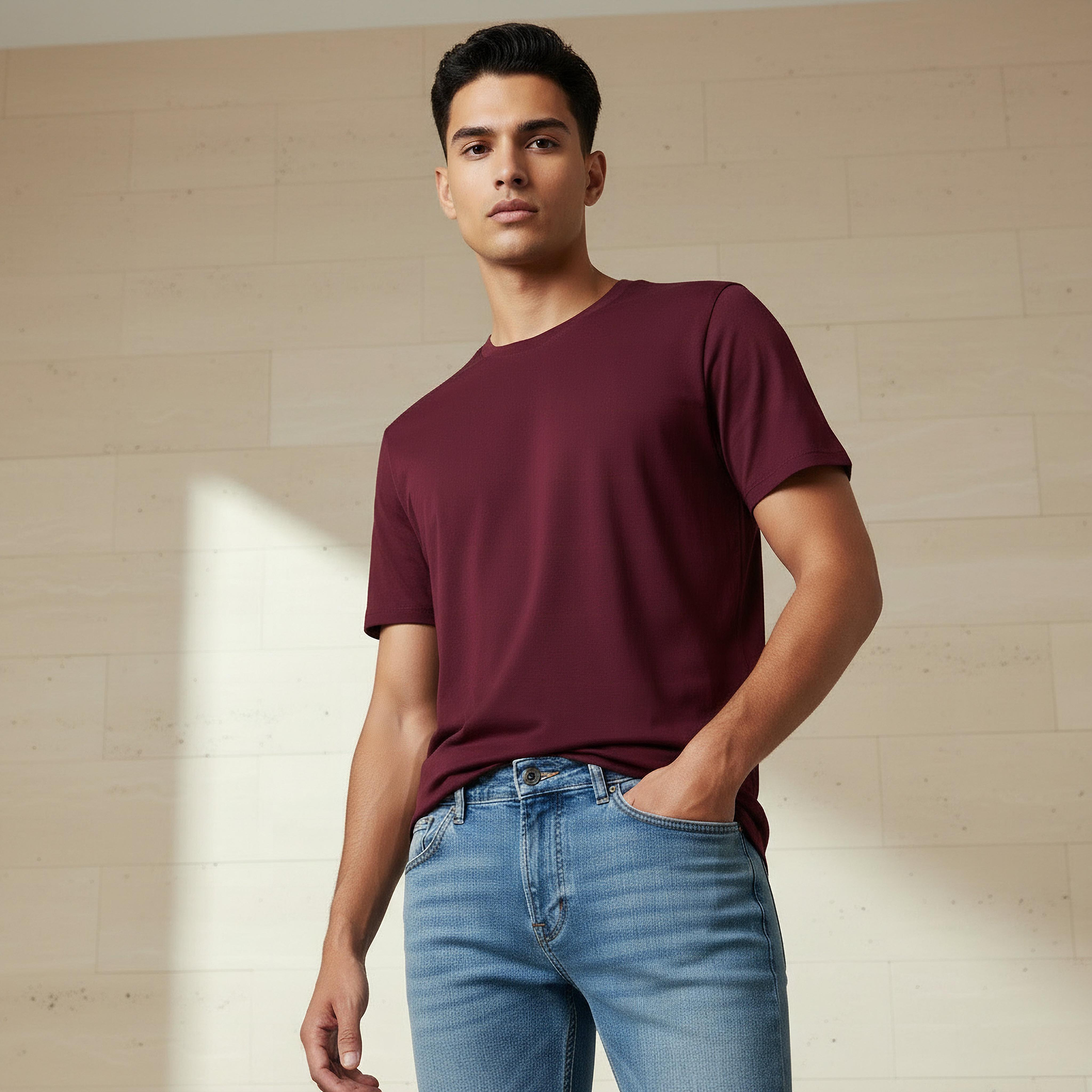 Men Regular Fit Crew Neck Short Sleeve T-shirt-men-clothing-tshirtsandpolos-tshirts-image-1