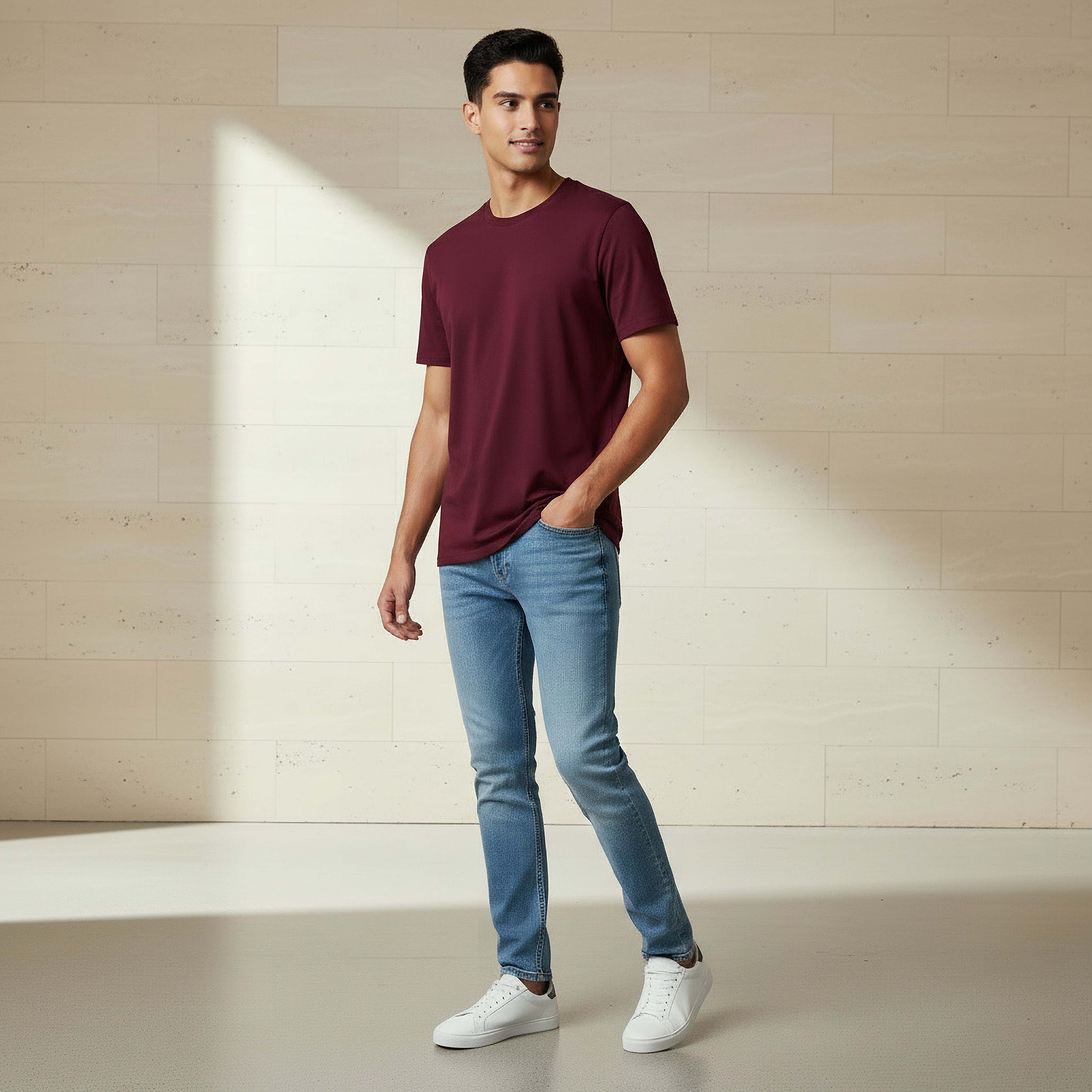 Men Regular Fit Crew Neck Short Sleeve T-shirt-men-clothing-tshirtsandpolos-tshirts-image-2