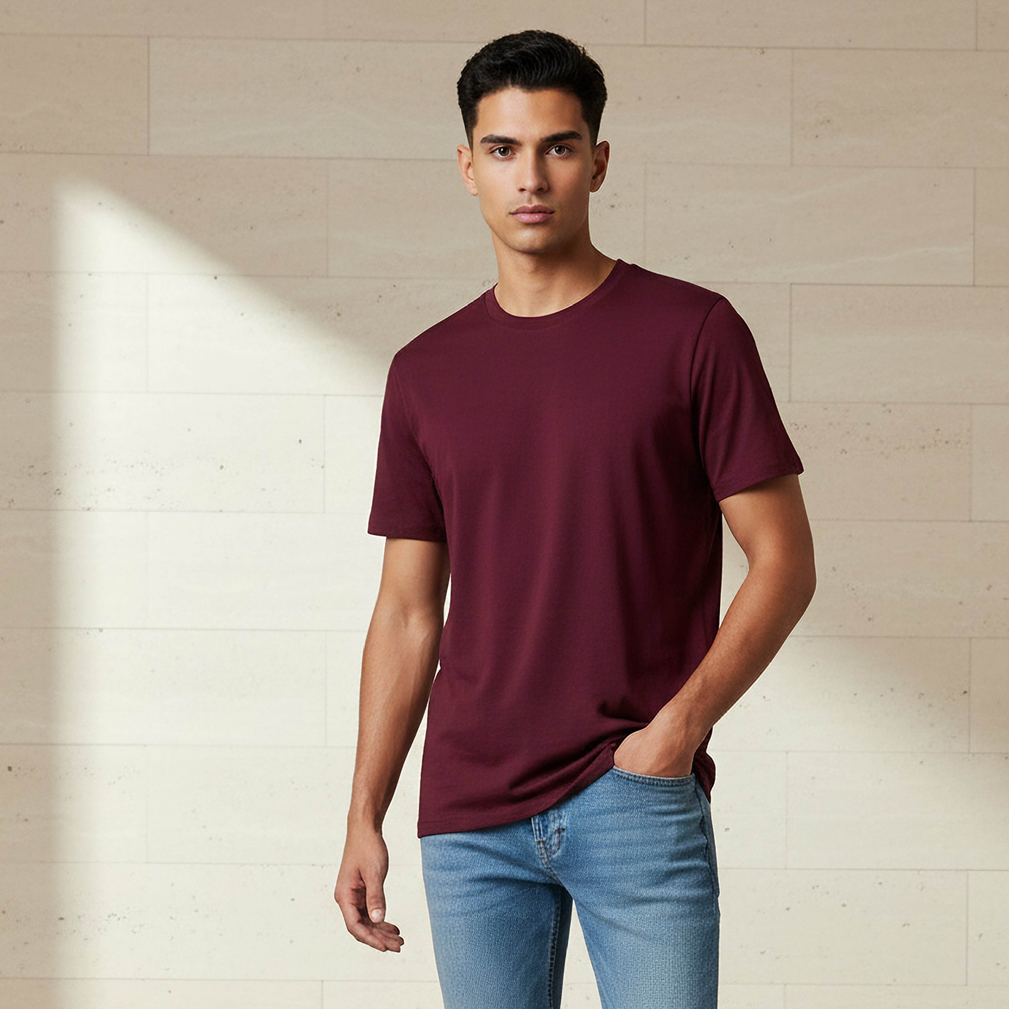 Men Regular Fit Crew Neck Short Sleeve T-shirt-men-clothing-tshirtsandpolos-tshirts-image-6
