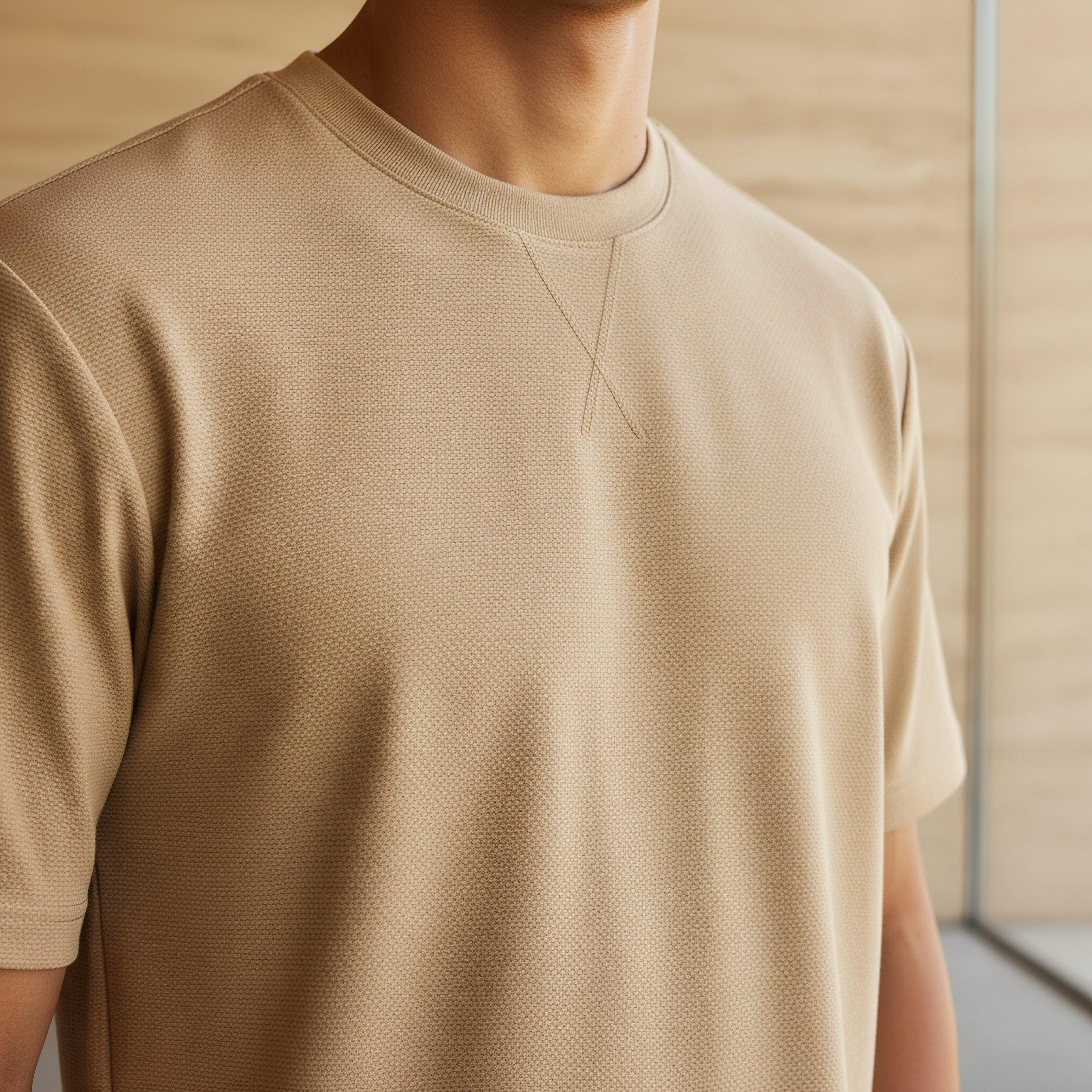 Men Relaxed Fit Crew Neck Short Sleeves Textured T-shirt-men-clothing-tshirtsandpolos-tshirts-image-4