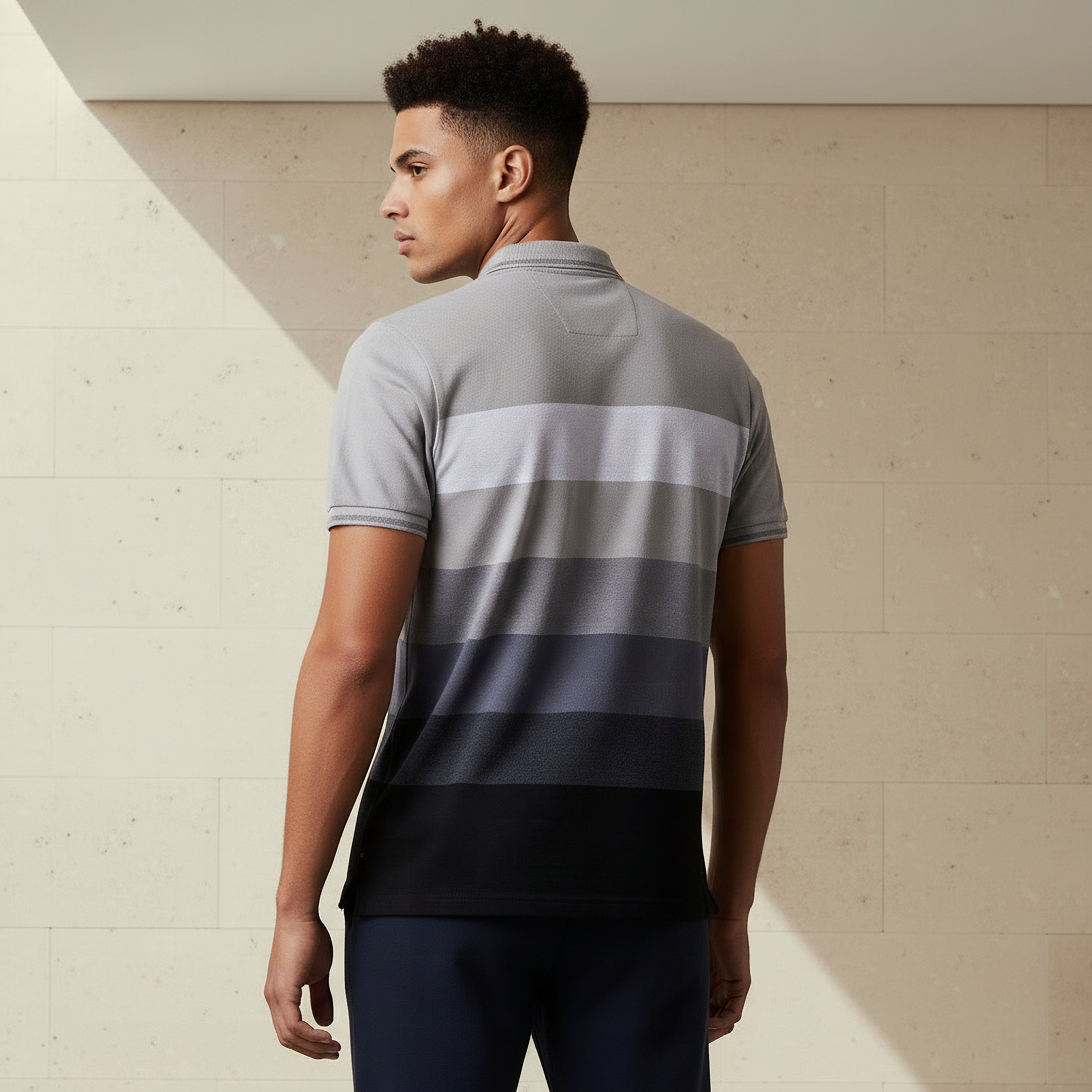 Men Short Sleeves Striped Pique Detail Polo T-shirt-men-clothing-tshirtsandpolos-polos-image-4