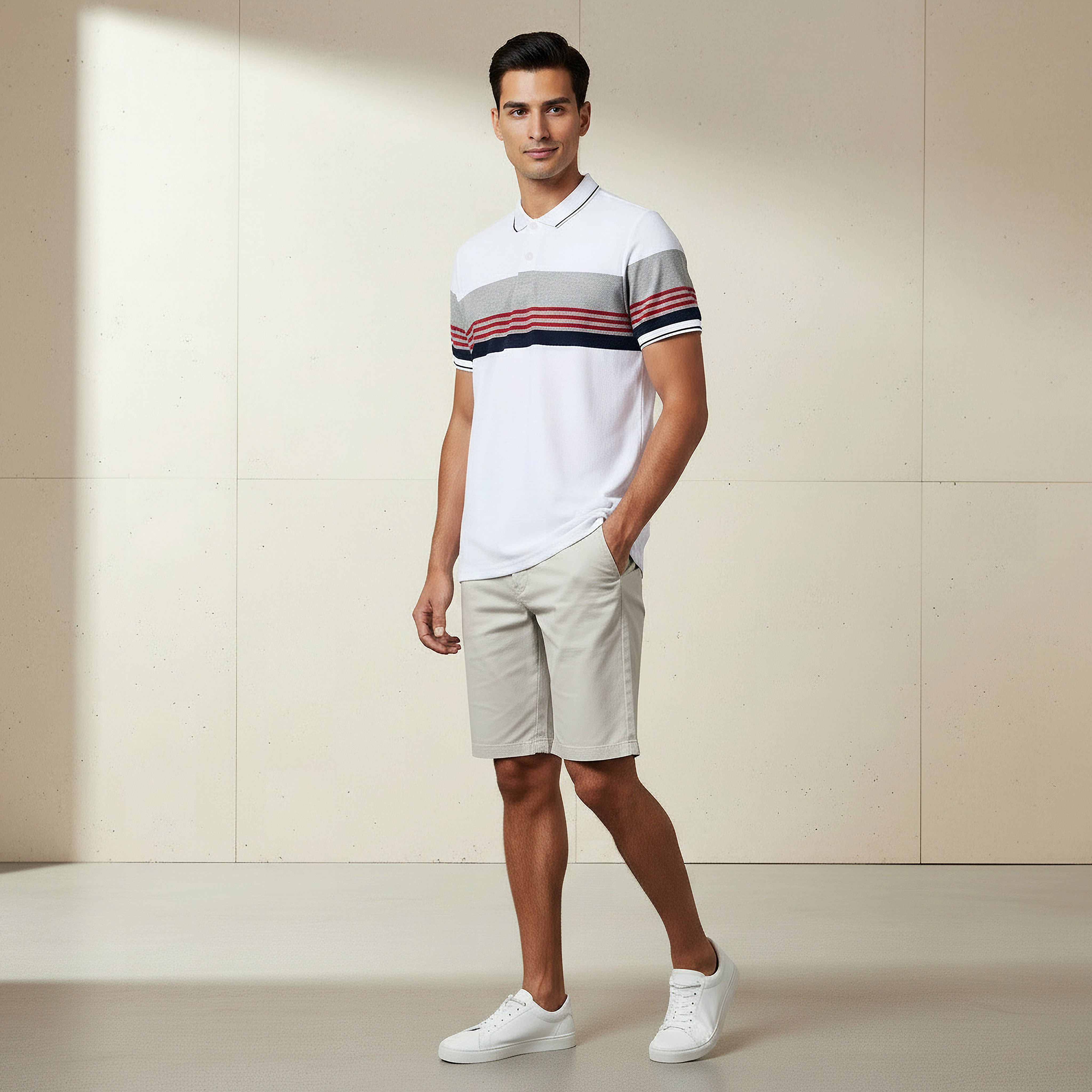 Men Short Sleeves Striped Polo T-shirt-men-clothing-tshirtsandpolos-polos-image-2