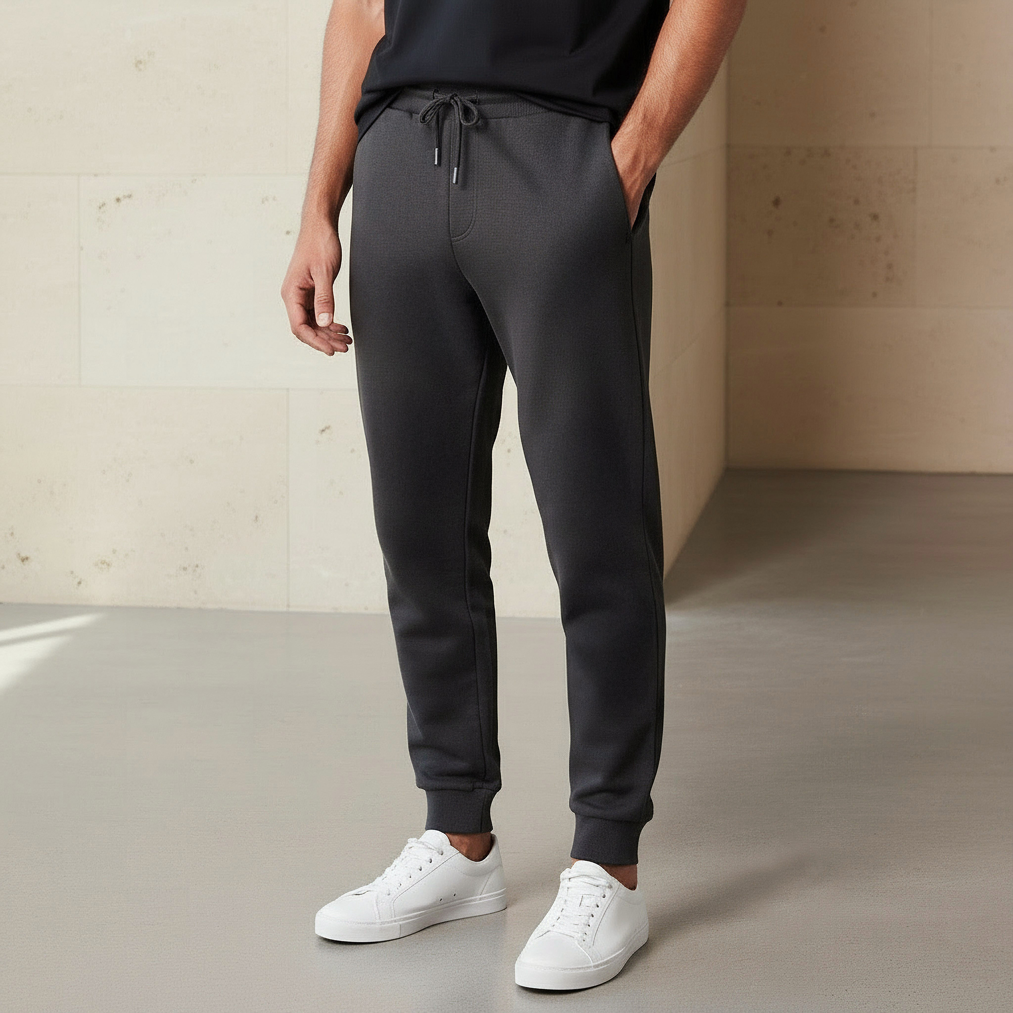 Men Regular Fit Joggers with Drawstring Closure-men-clothing-bottoms-joggers-image-1
