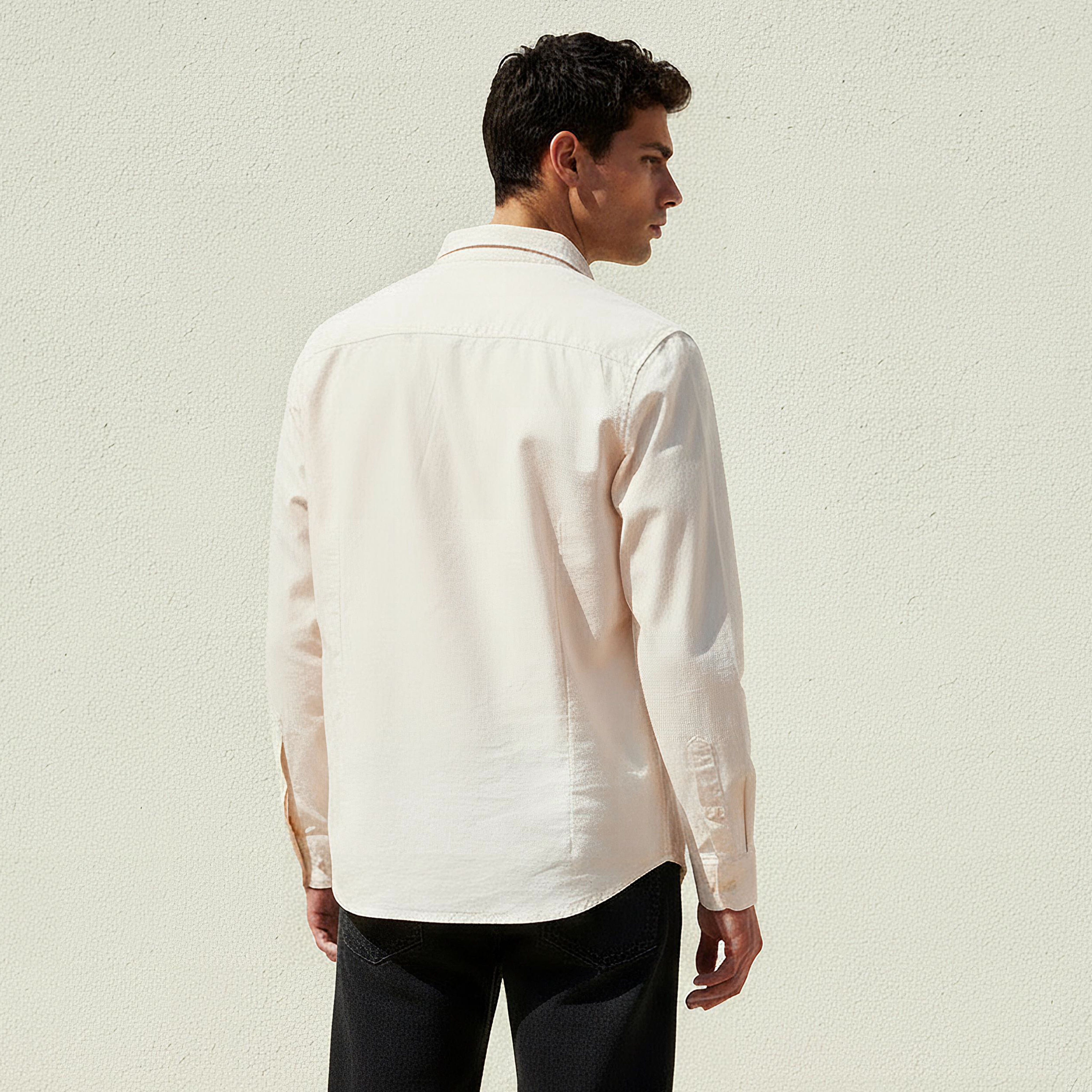 Men Regular Fit Collared Long Sleeve Shirt-men-clothing-shirts-image-4