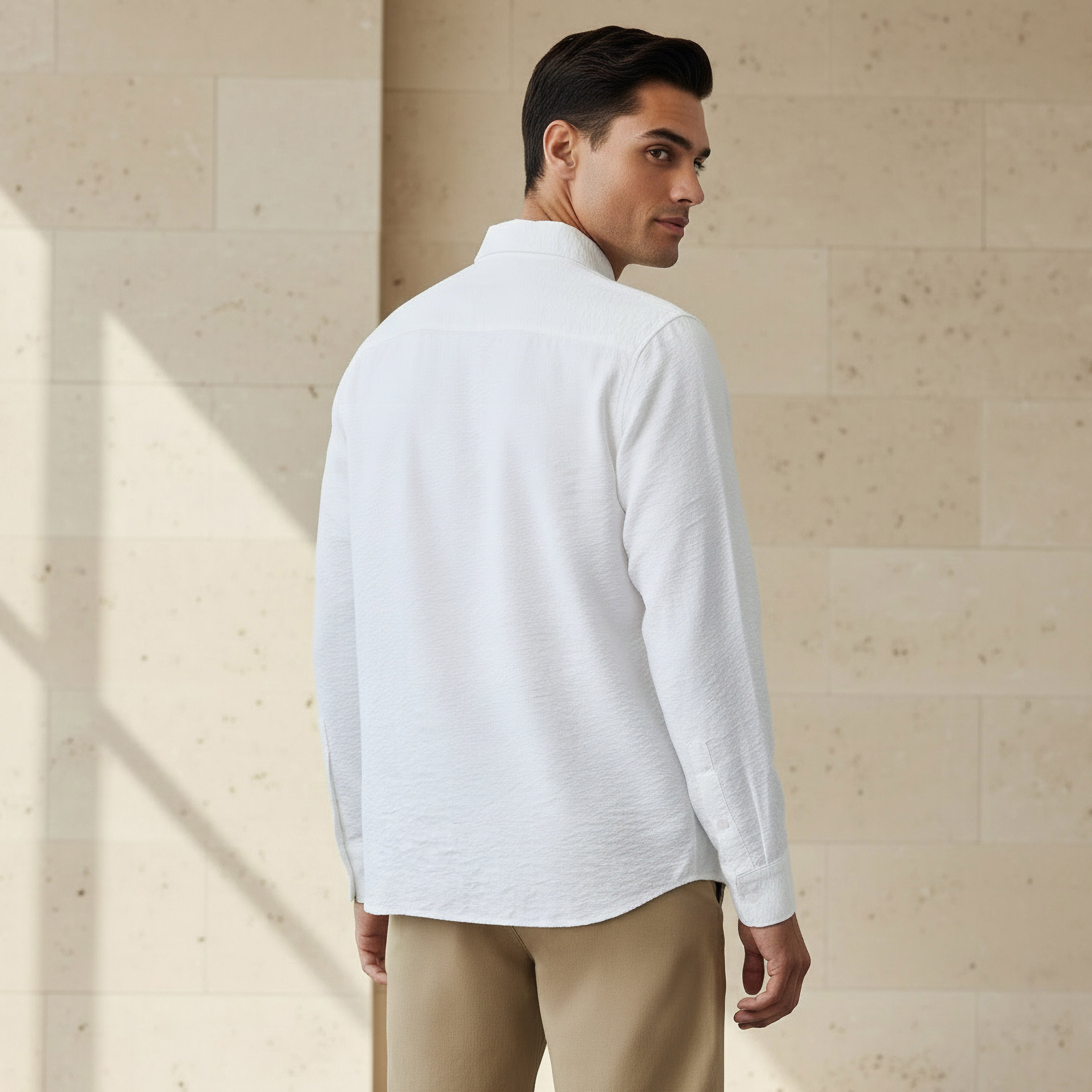 Men Regular Fit Collared Long Sleeve Shirt-men-clothing-shirts-image-3