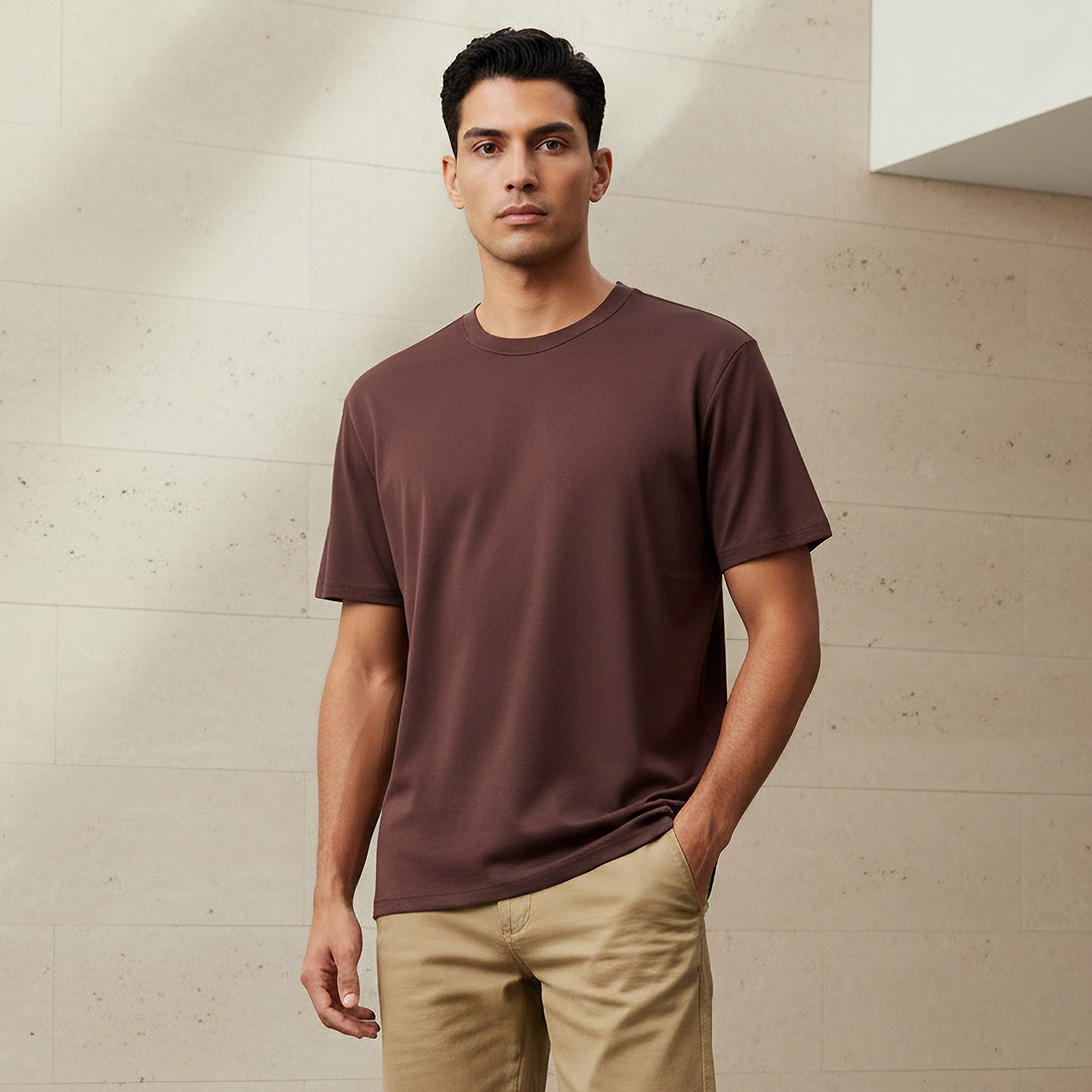 Men Relaxed Fit Crew Neck Short Sleeve T-shirt-men-clothing-tshirtsandpolos-tshirts-image-1