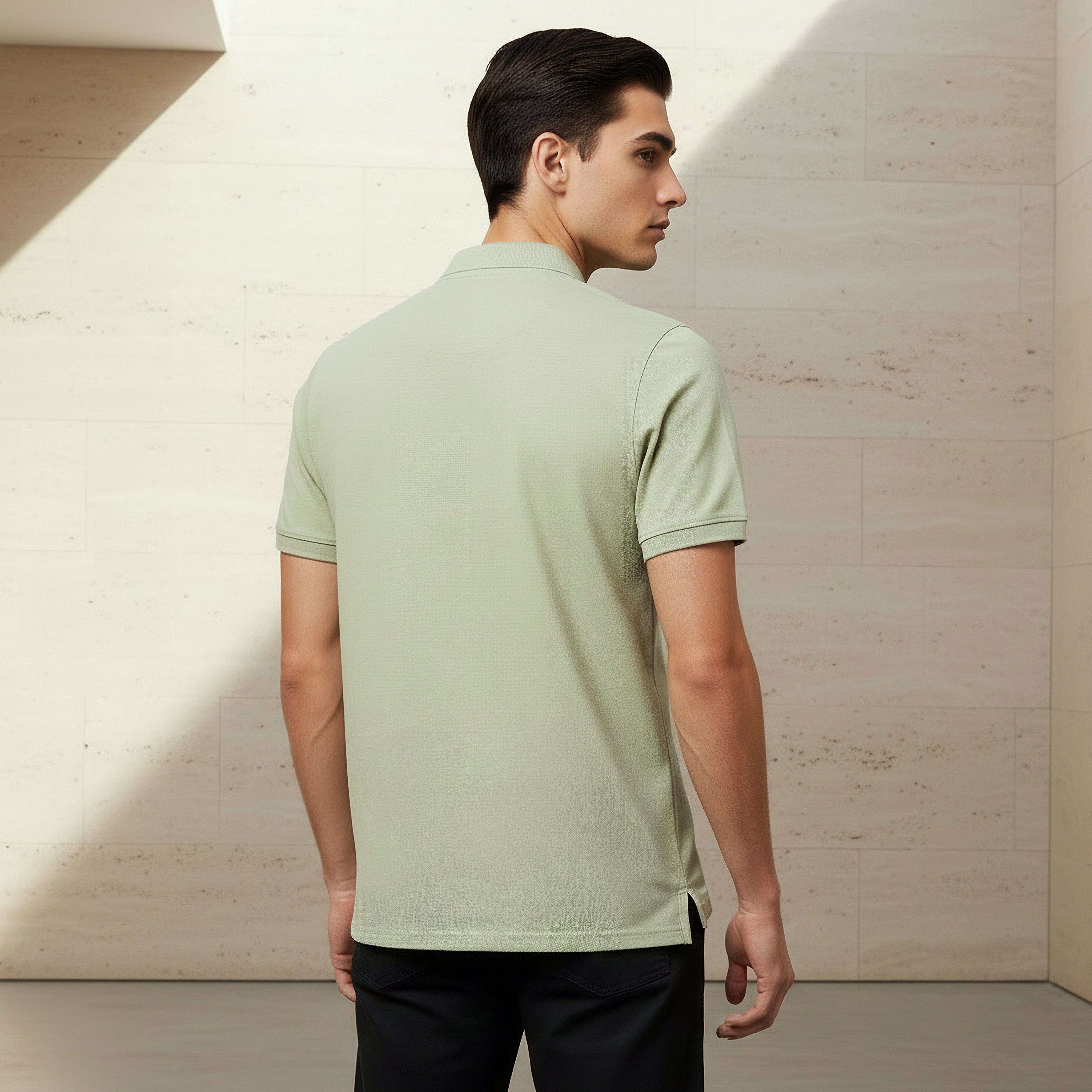 Men Short Sleeve Textured Polo T-shirt-men-clothing-tshirtsandpolos-polos-image-3