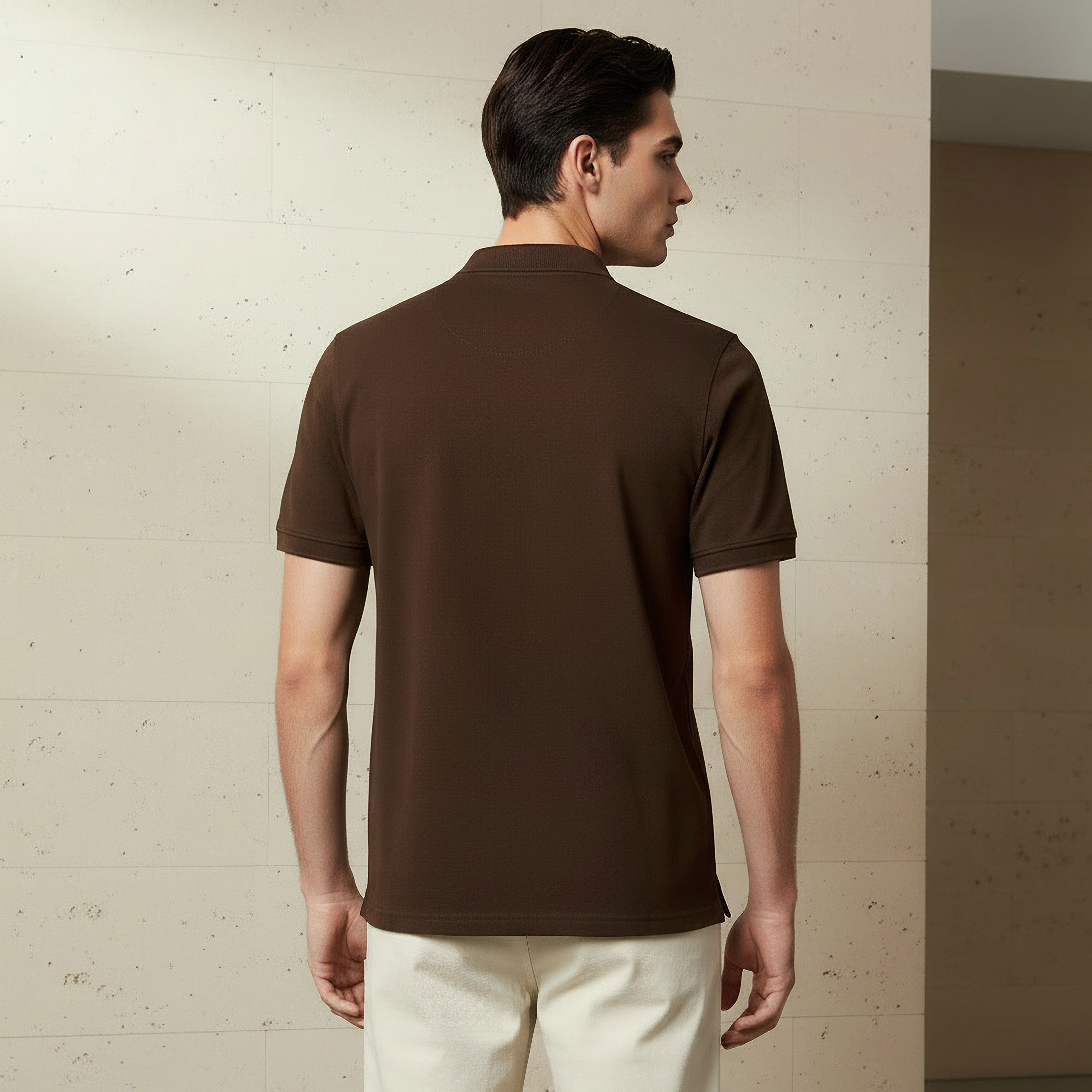 Men Short Sleeve Textured Polo T-shirt-men-clothing-tshirtsandpolos-polos-image-3