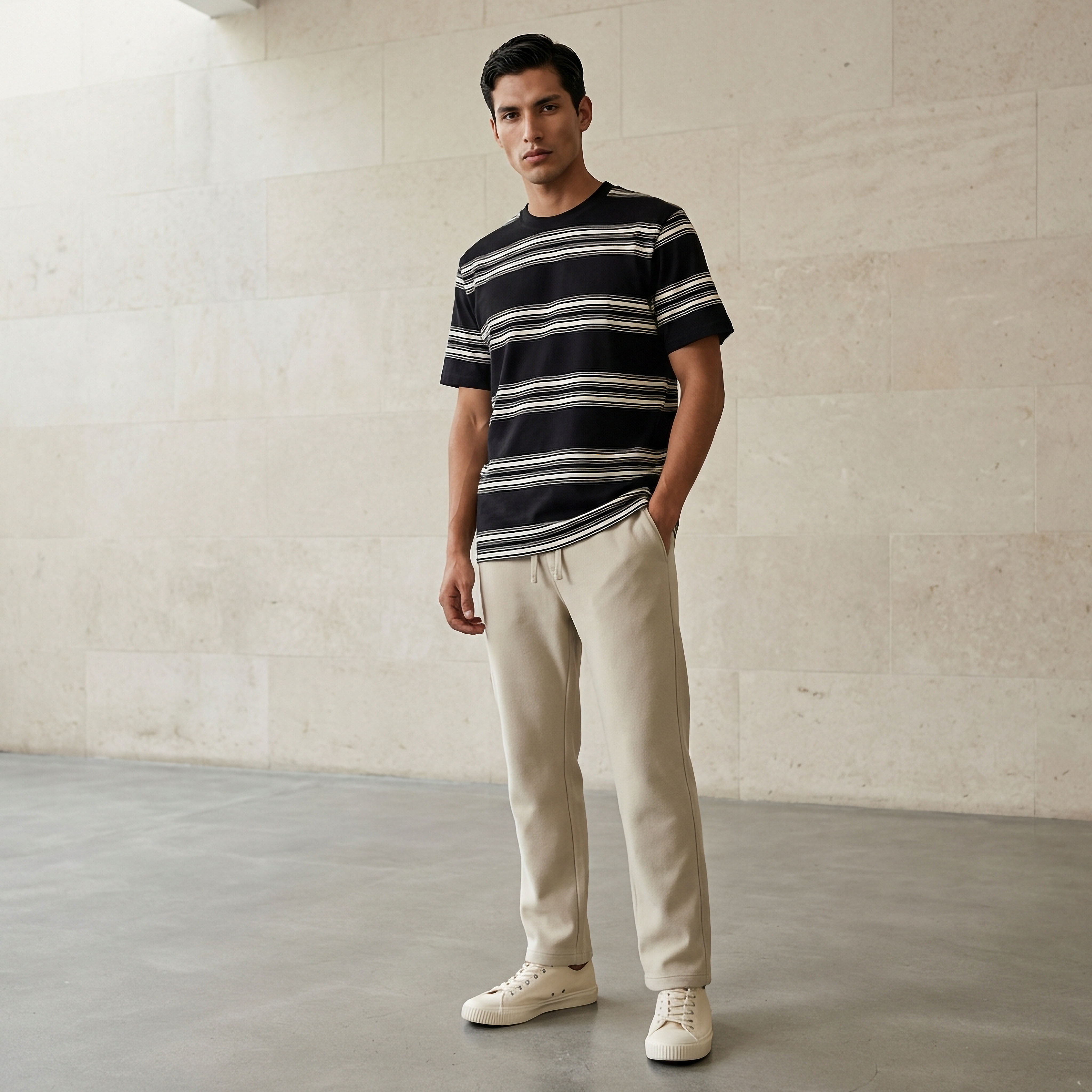 Men Relaxed Fit Crew Neck Short Sleeves Striped T-shirt-men-clothing-tshirtsandpolos-tshirts-image-3