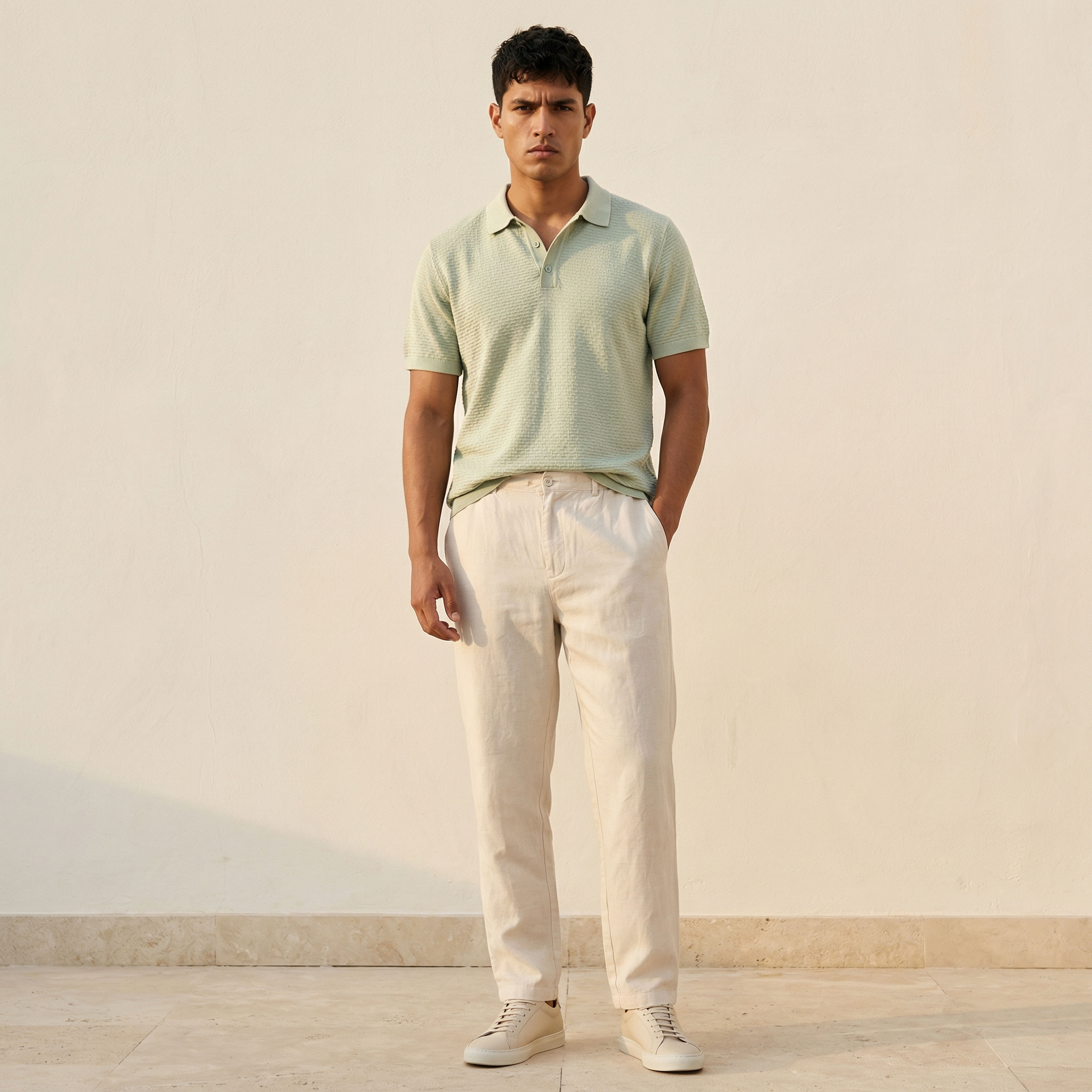 تيشيرت بولو بارز الملمس بأكمام قصيرة للرجال-men-clothing-tshirtsandpolos-polos-image-3